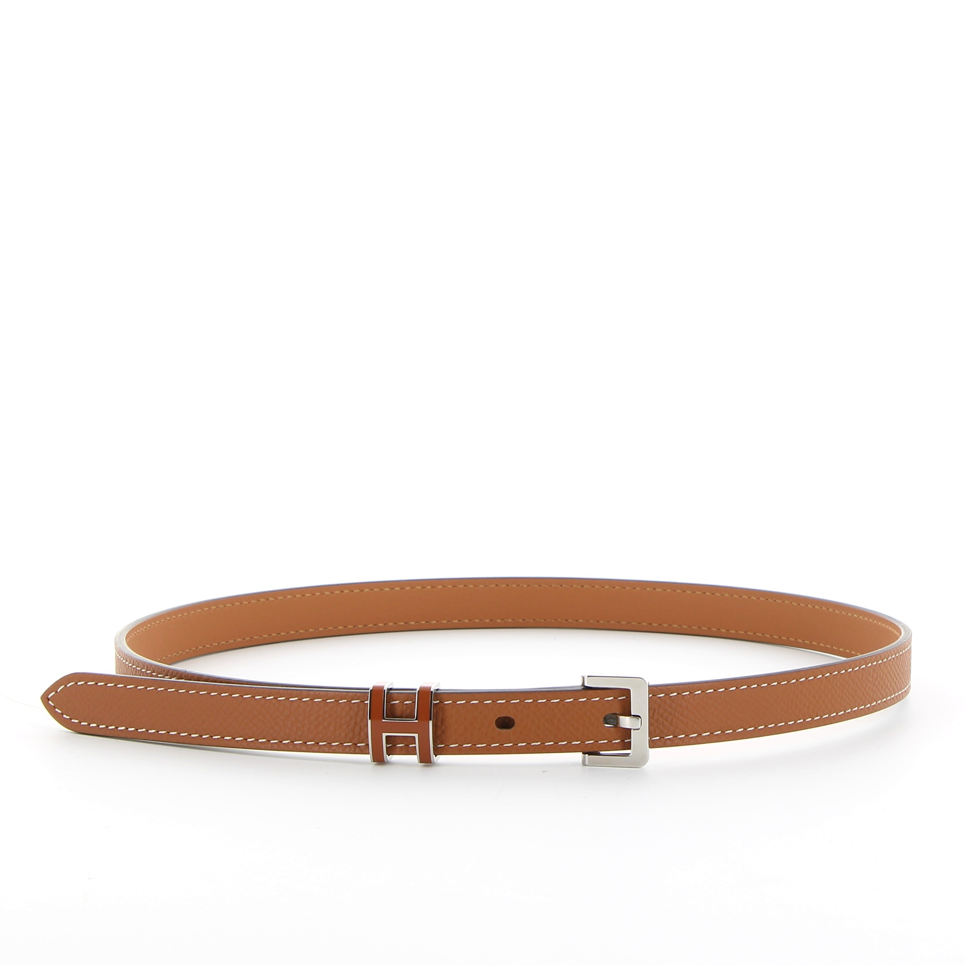 HERMÈS ceinture Pop H 15 cuir Epsom Gold finition palladium