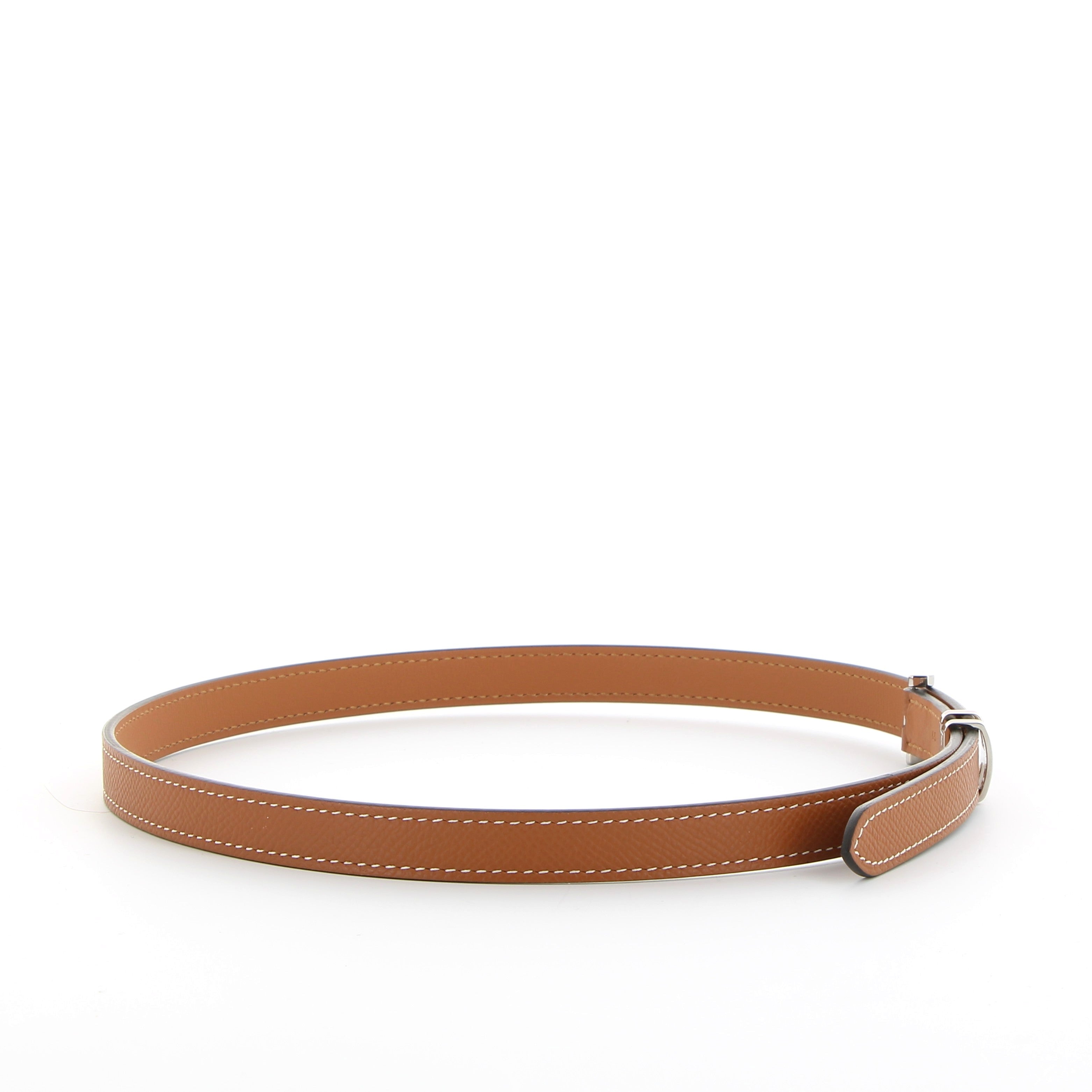 HERMÈS ceinture Pop H 15 cuir Epsom Gold finition palladium