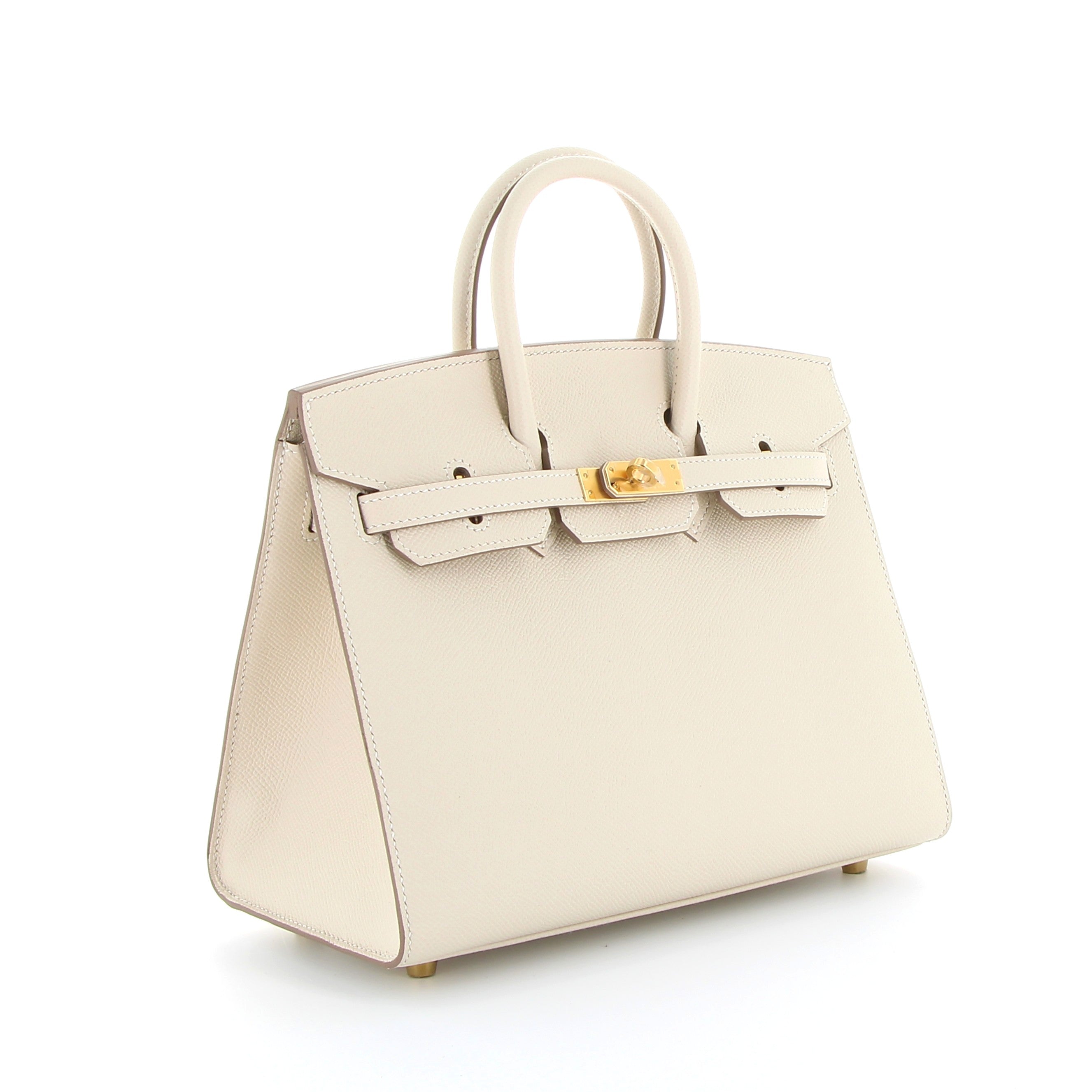 HERMÈS Birkin 30 cuir Epsom Craie finition dorée