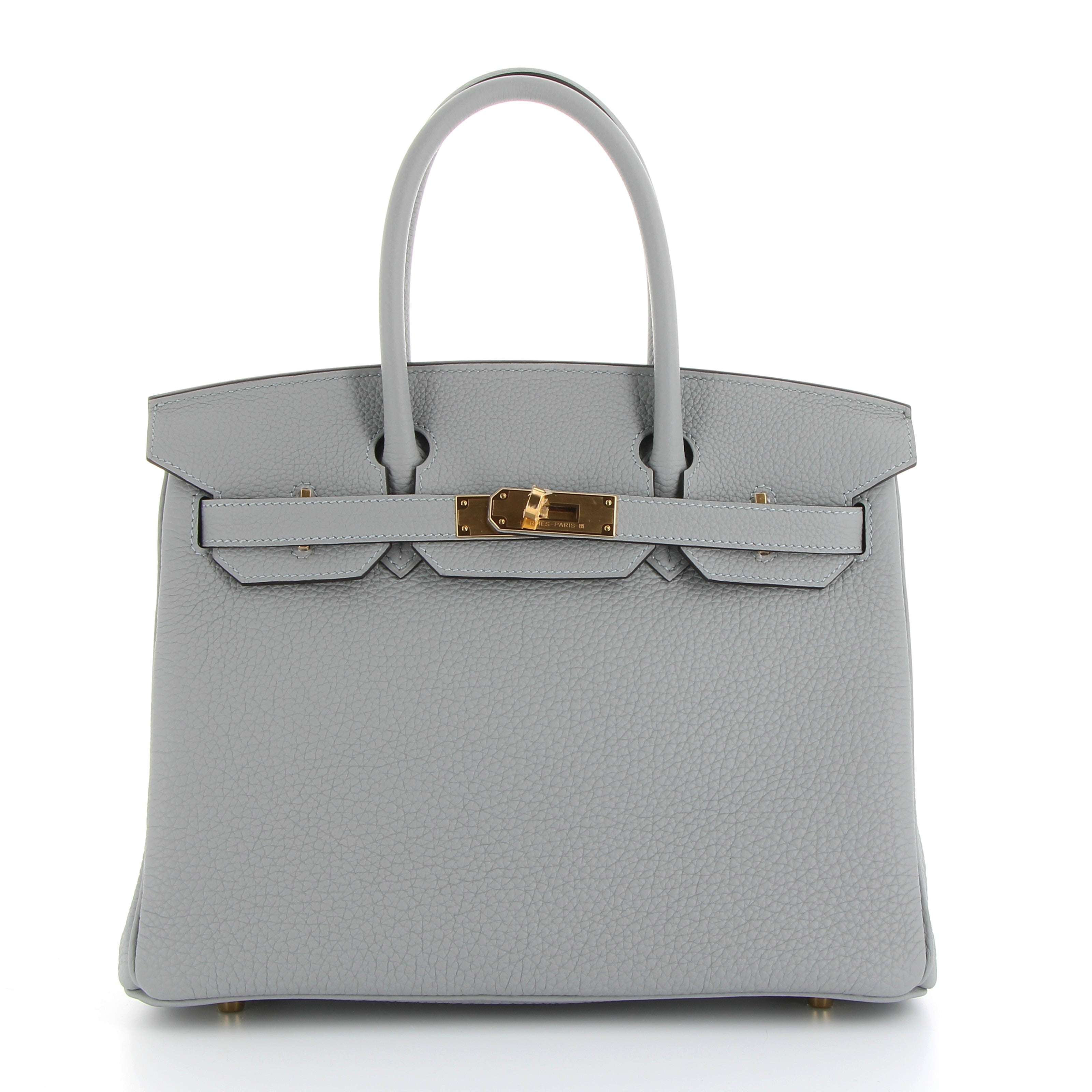 Hermès Birkin 30cm in Bleu Glacier Togo Leather with Gold Hardware
