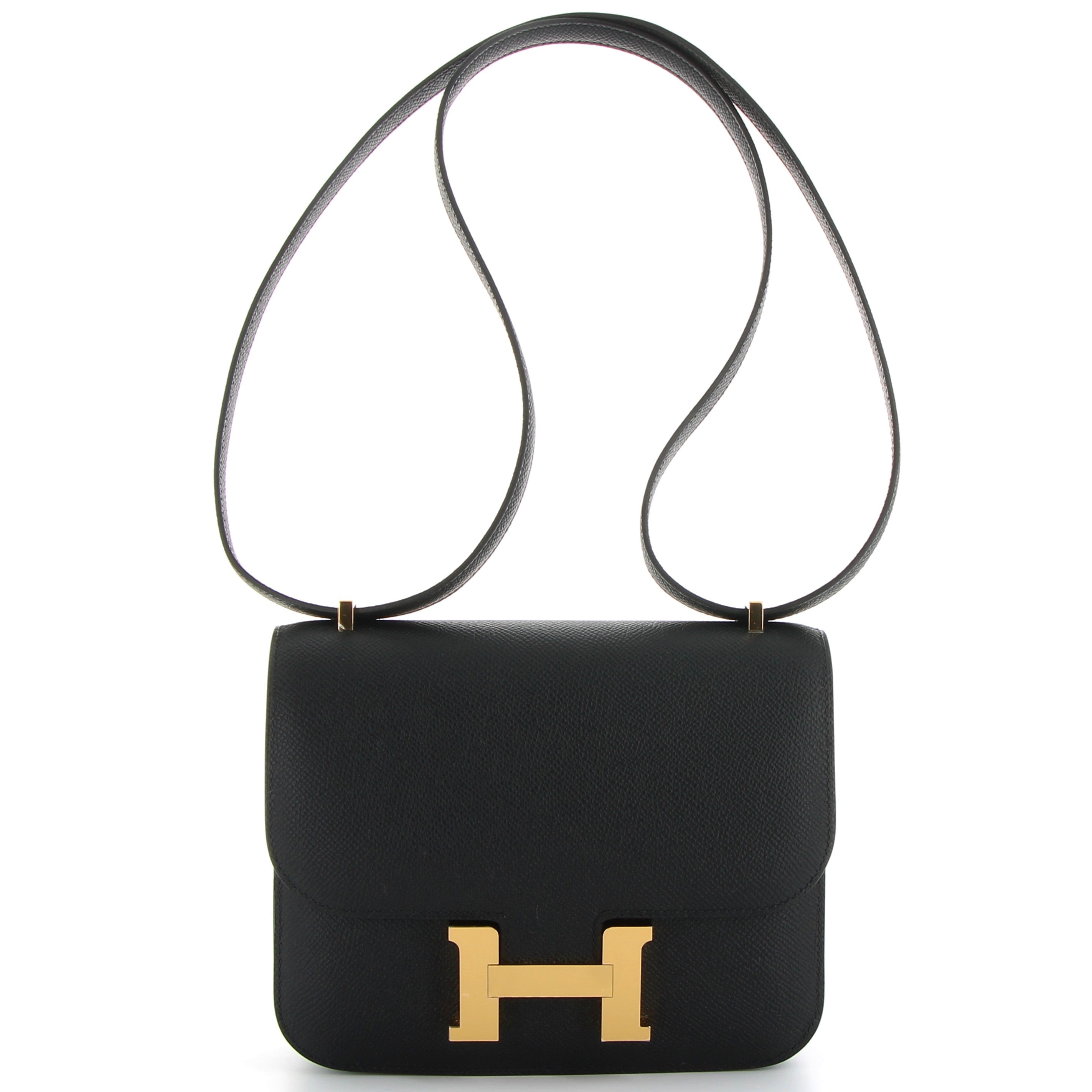 HERMÈS Constance 18 Noir Epsom Finition Or jaune