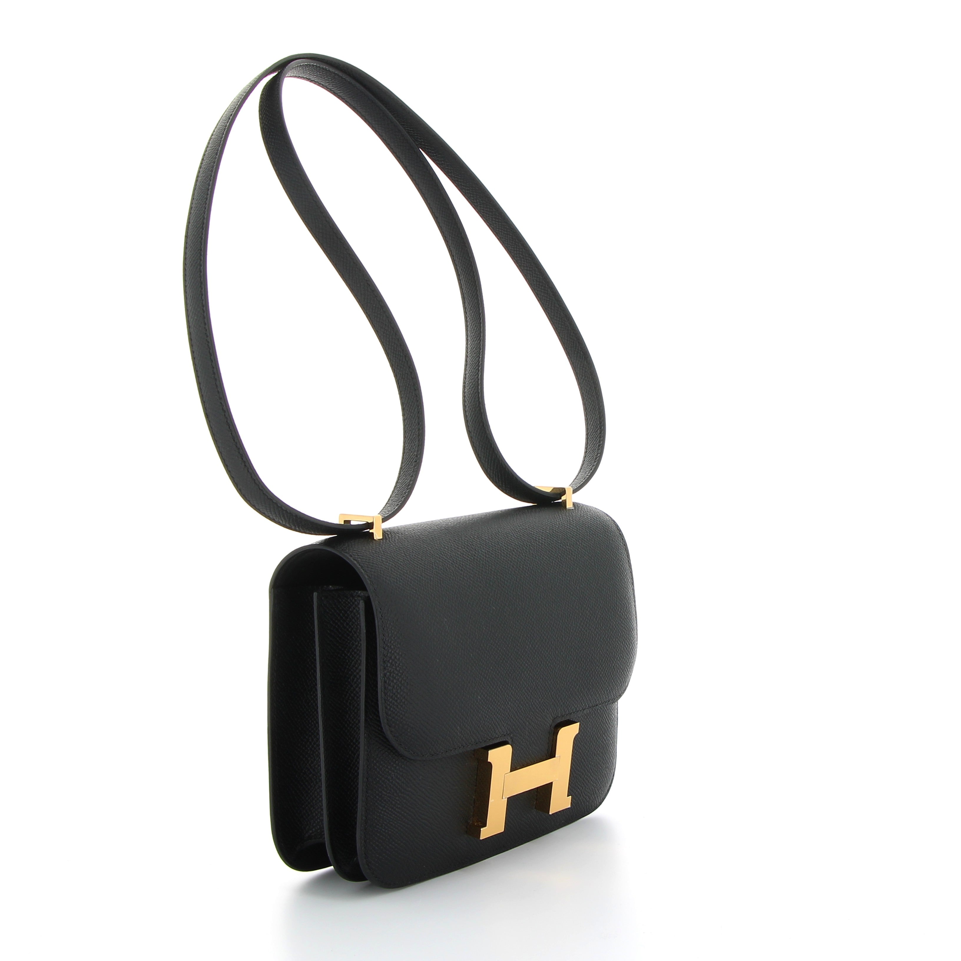 HERMÈS Constance 18 cuir Epsom Noir finition dorée