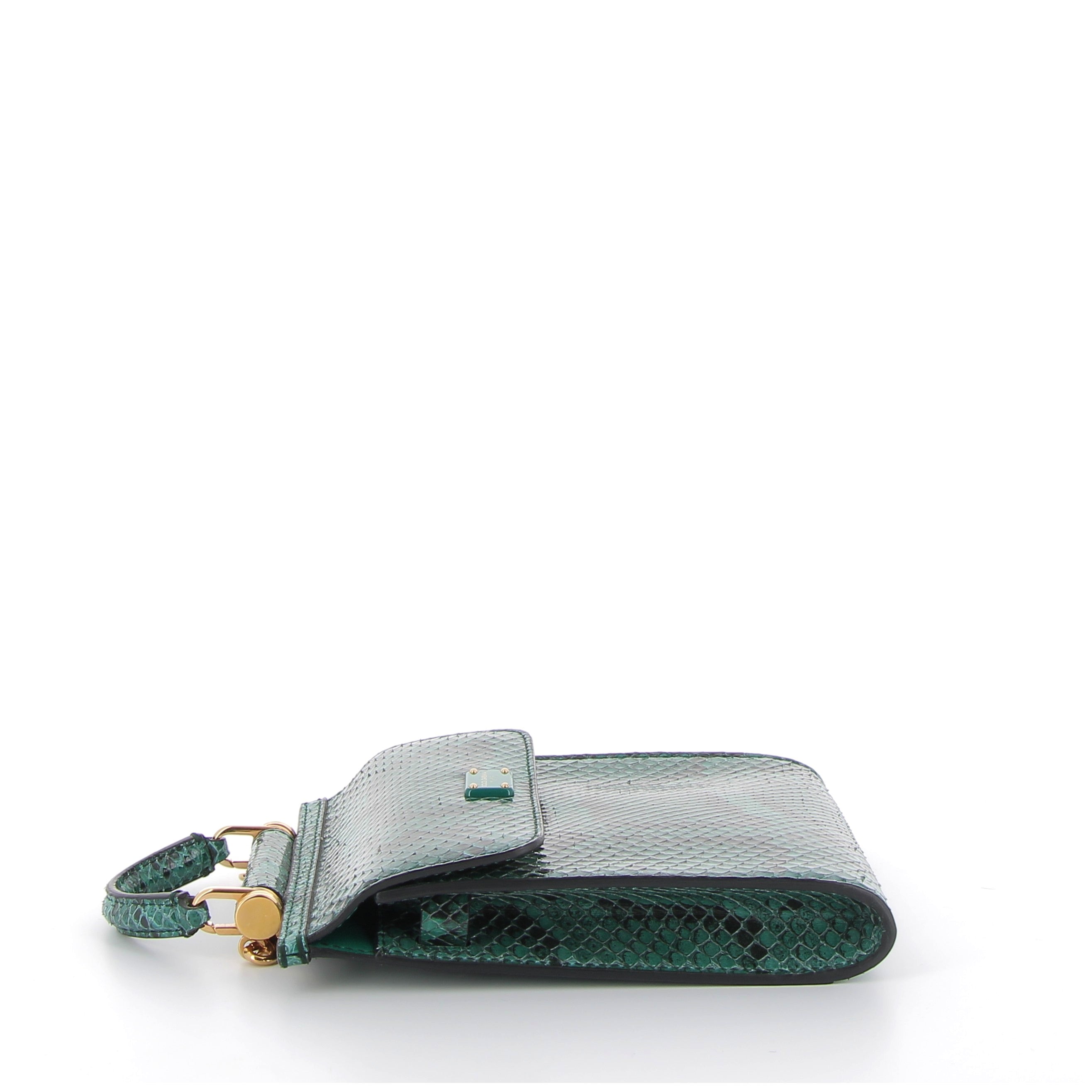 Dolce & Gabbana sac Sicily 58 vert en veau python
