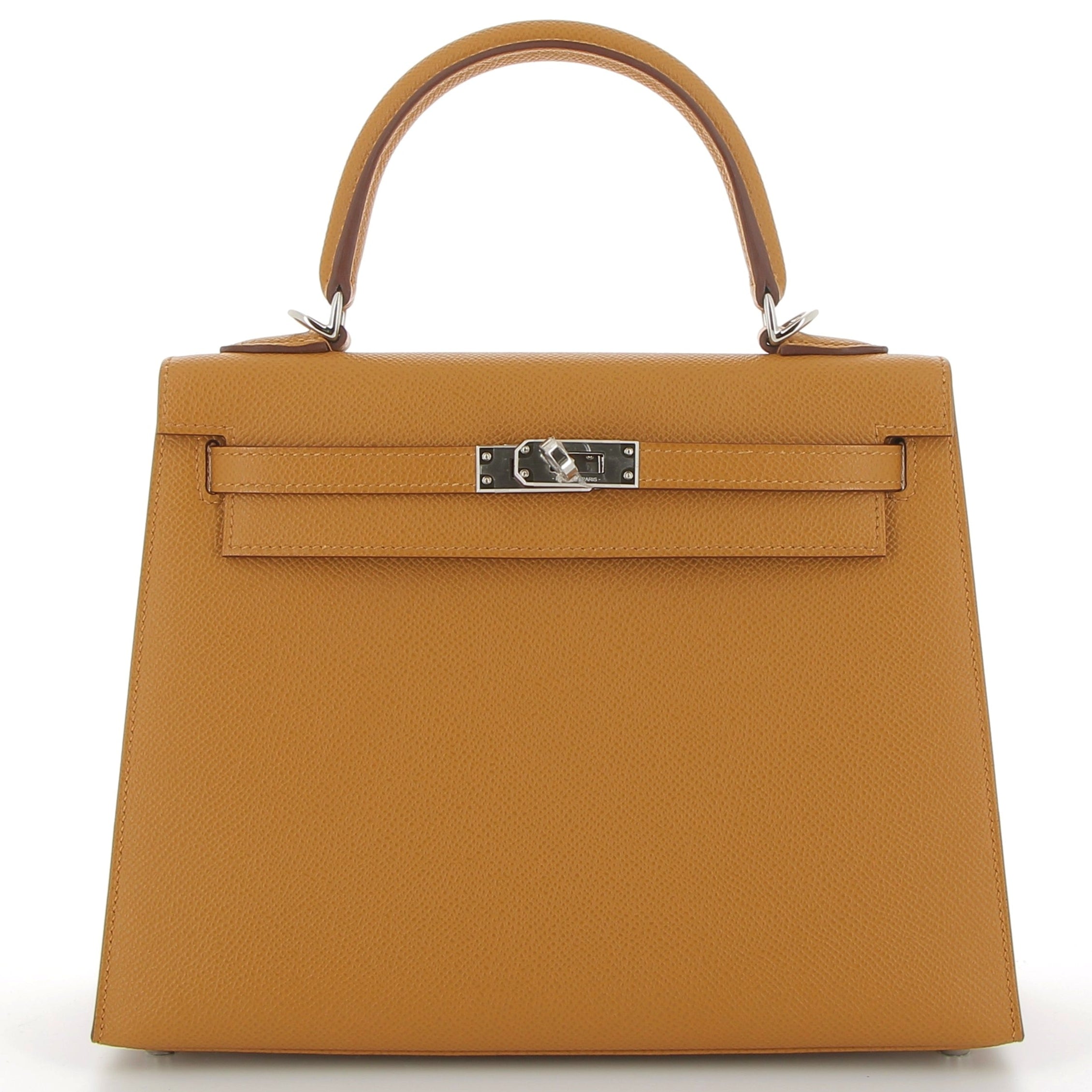 HERMÈS Kelly 25 Cuir Epsom Sésame Finition Palladium
