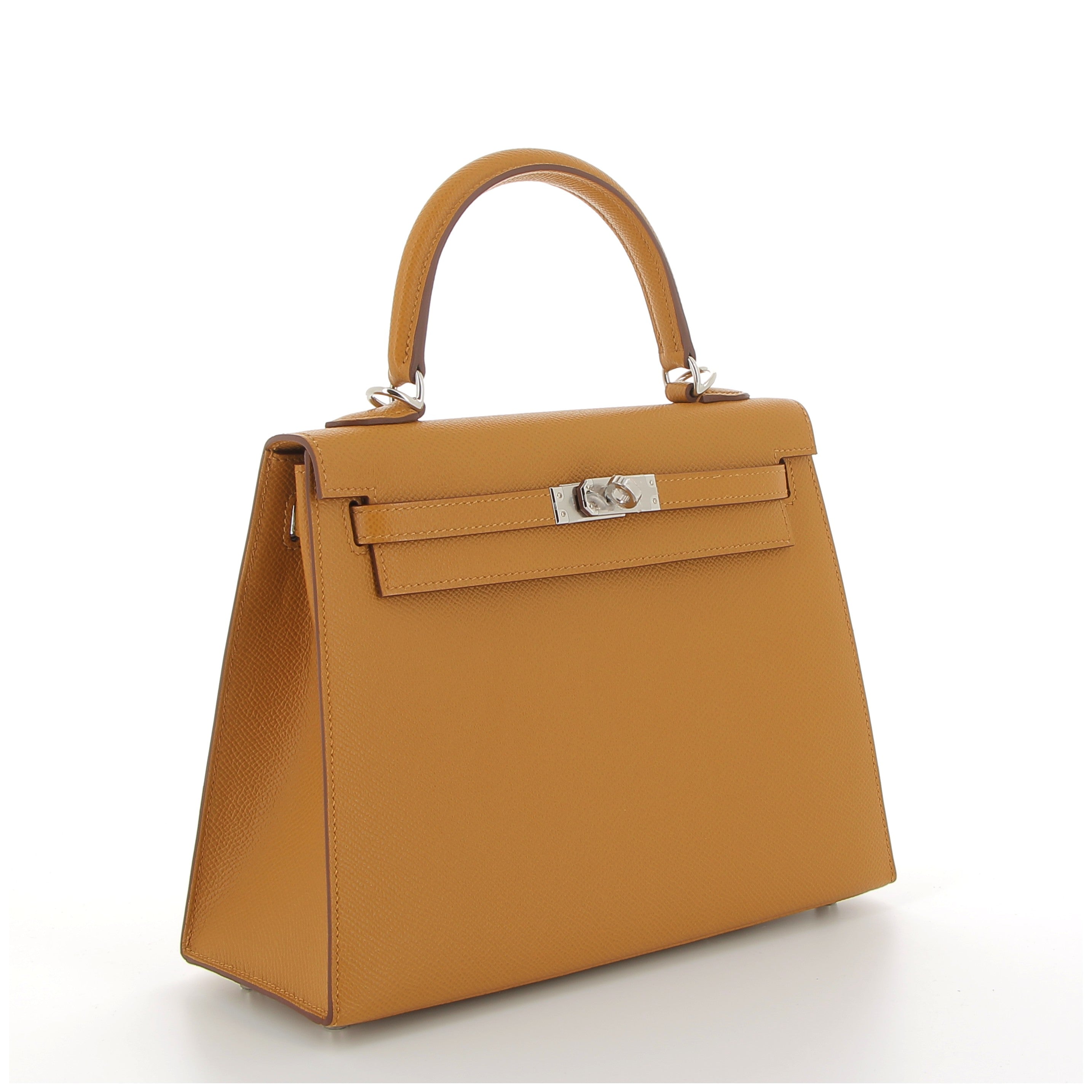 HERMÈS Kelly 25 cuir Epsom Sésame finition palladium