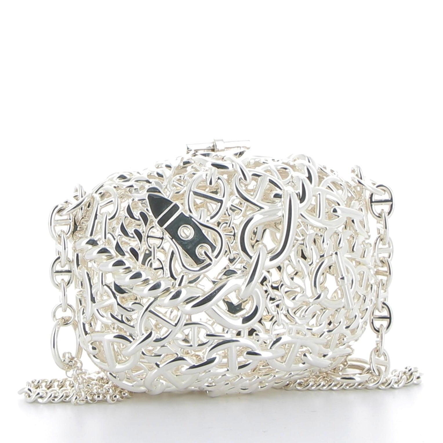 HERMES Sac Bijoux Chaine d'Encre Finition Argent