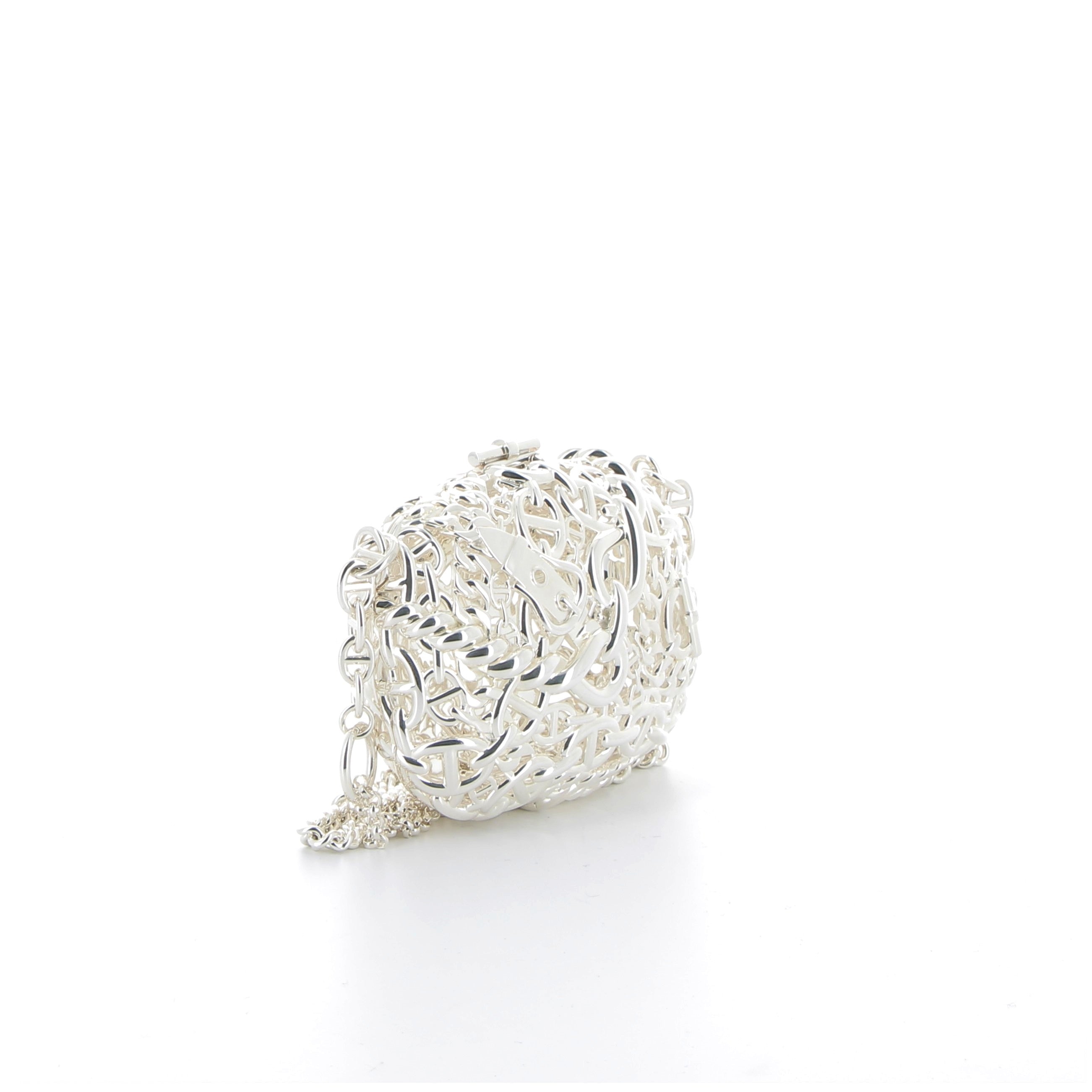 HERMES Sac Bijoux Chaine d'Encre Finition Argent