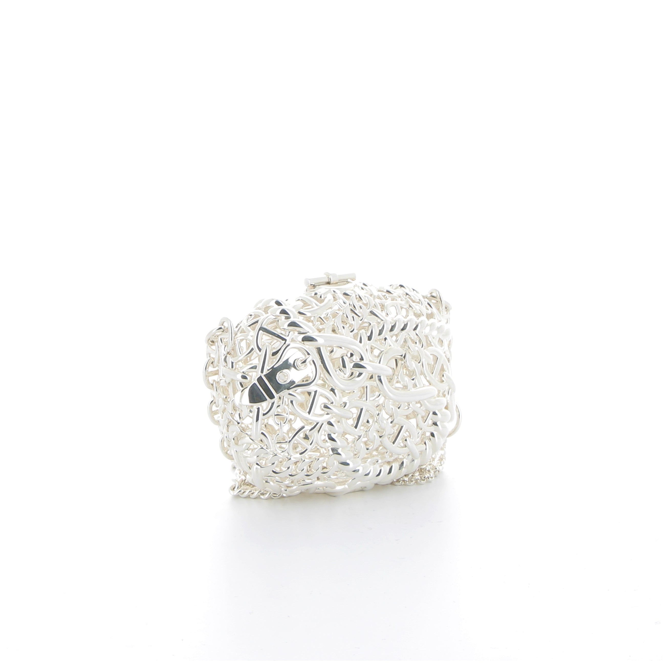 HERMES Sac Bijoux Chaine d'Encre Finition Argent