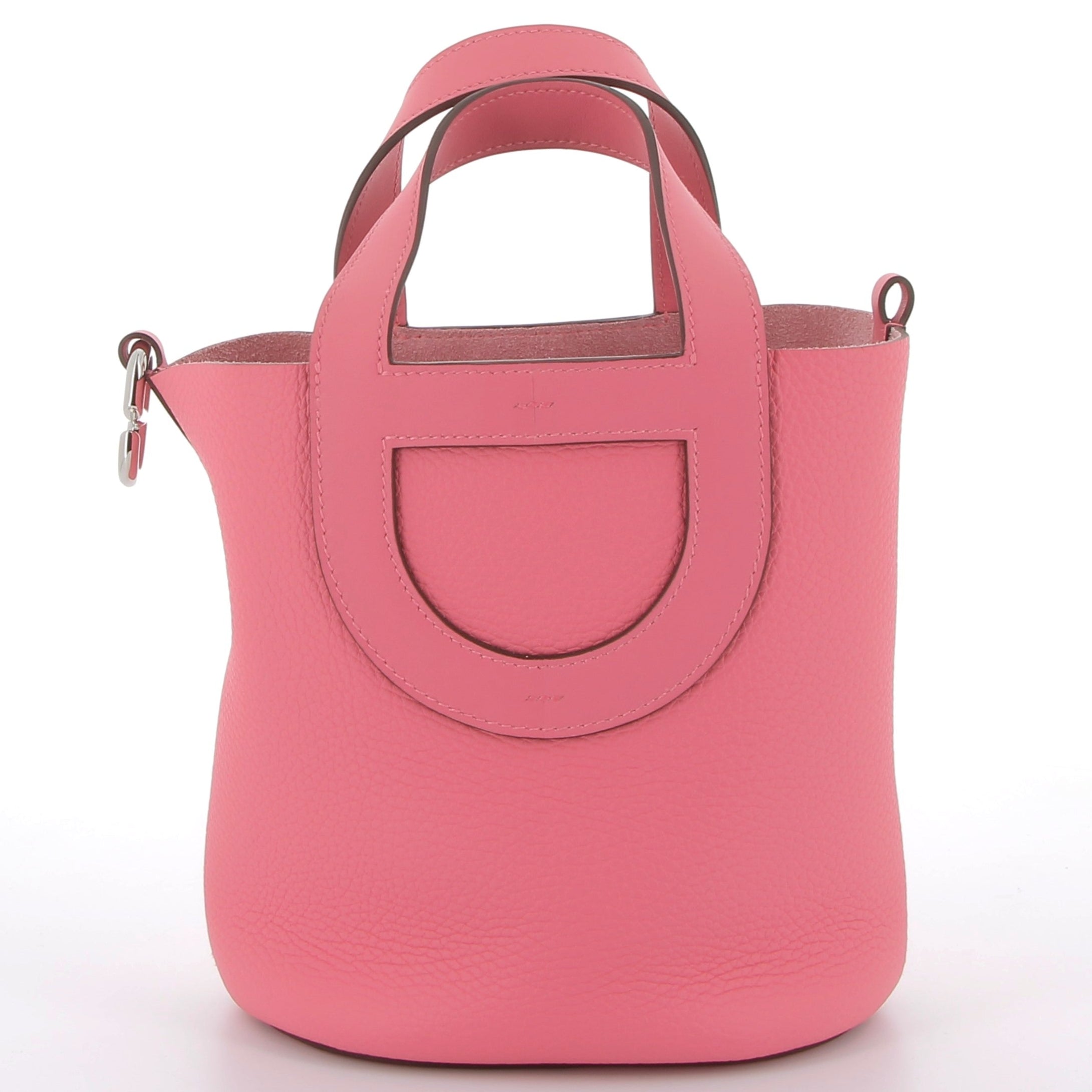 Hermès In-the-Loop Rose Azalée Taurillon Clemence/Swift Finition Palladié
