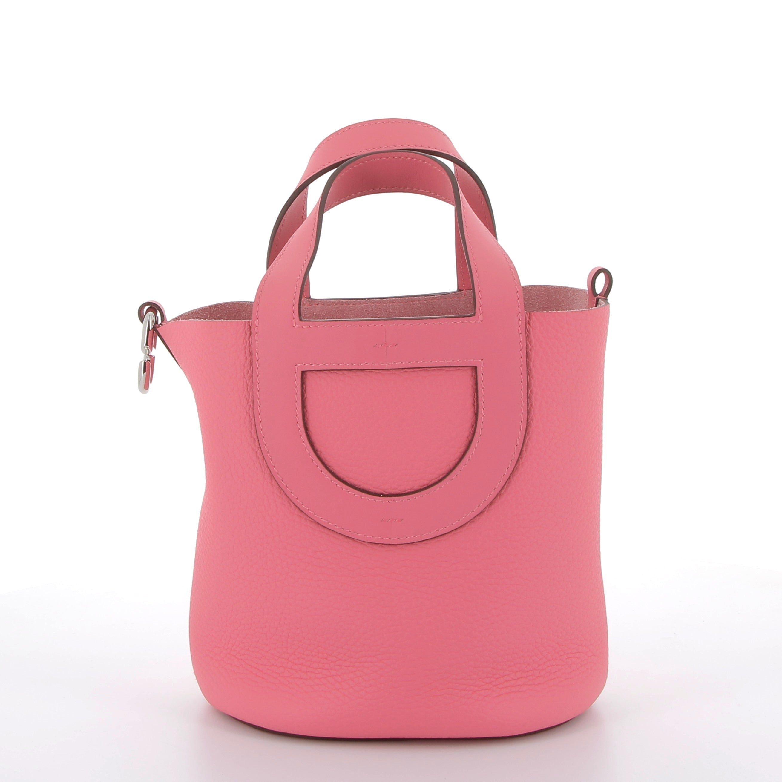 Hermès In-the-Loop Rose Azalée Taurillon Clemence/Swift Finition Palladié