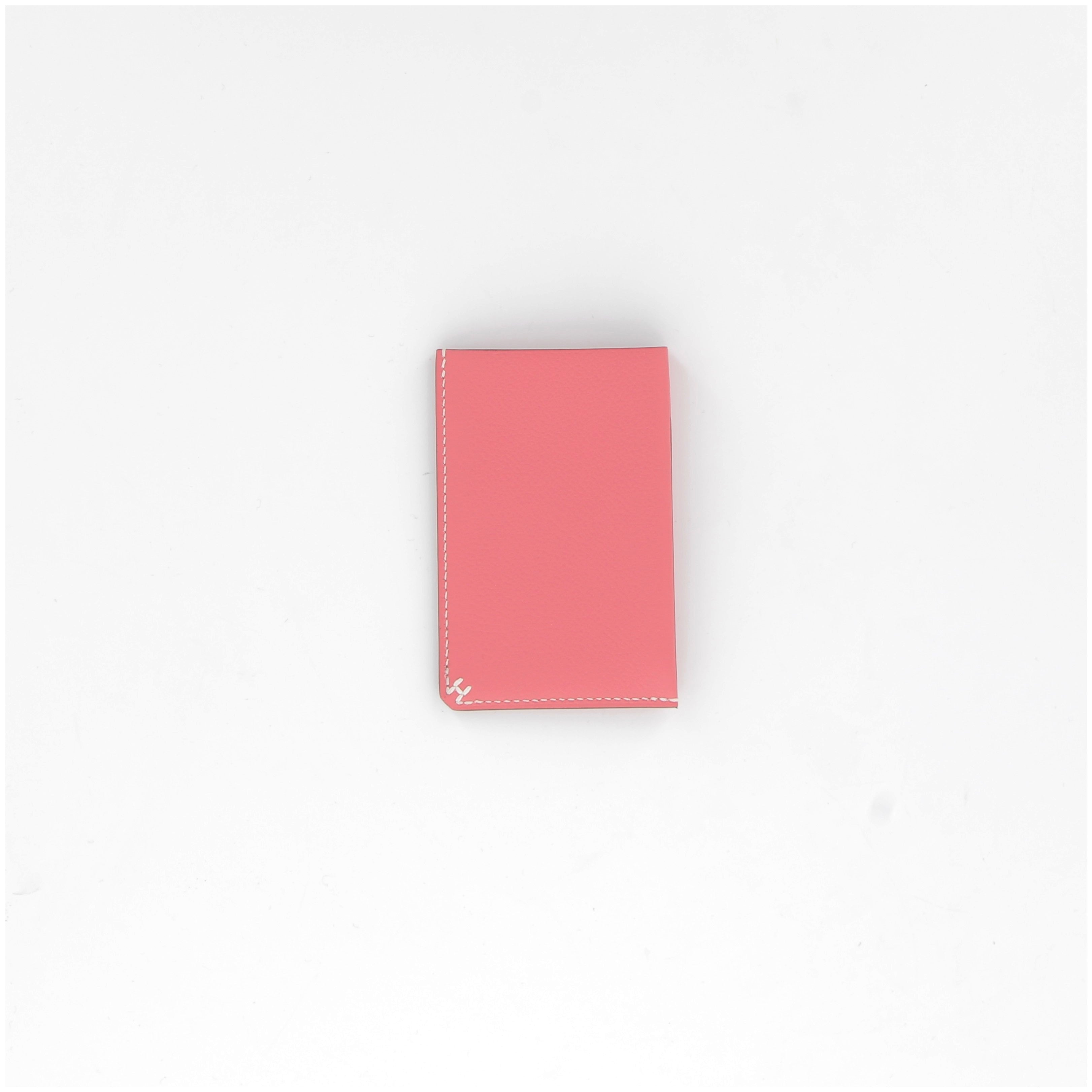 Hermès Credit Card Holder H Sellier evercolor rose azalée