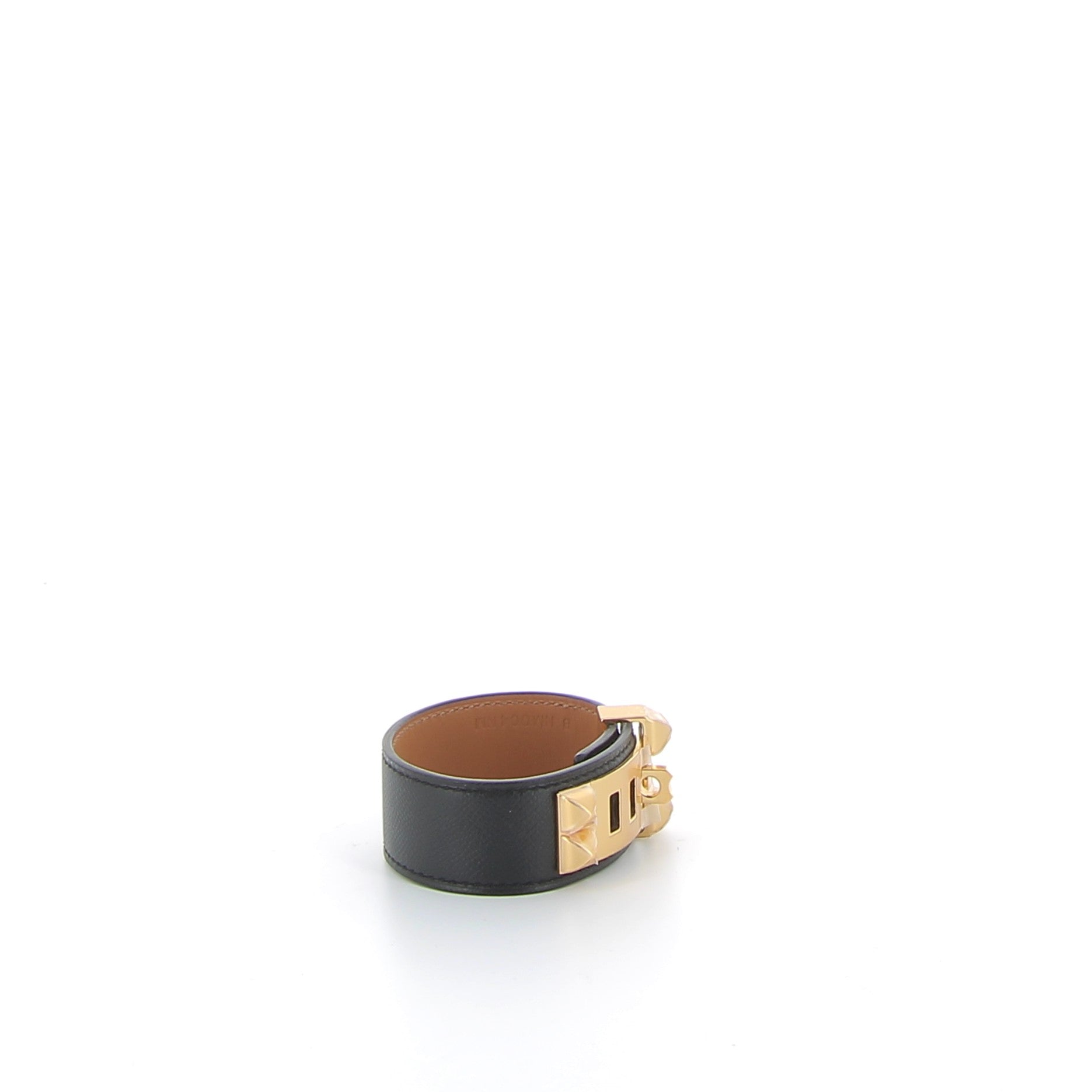 HERMÈS Bracelet Collier de Chien 24 noir finition jaune