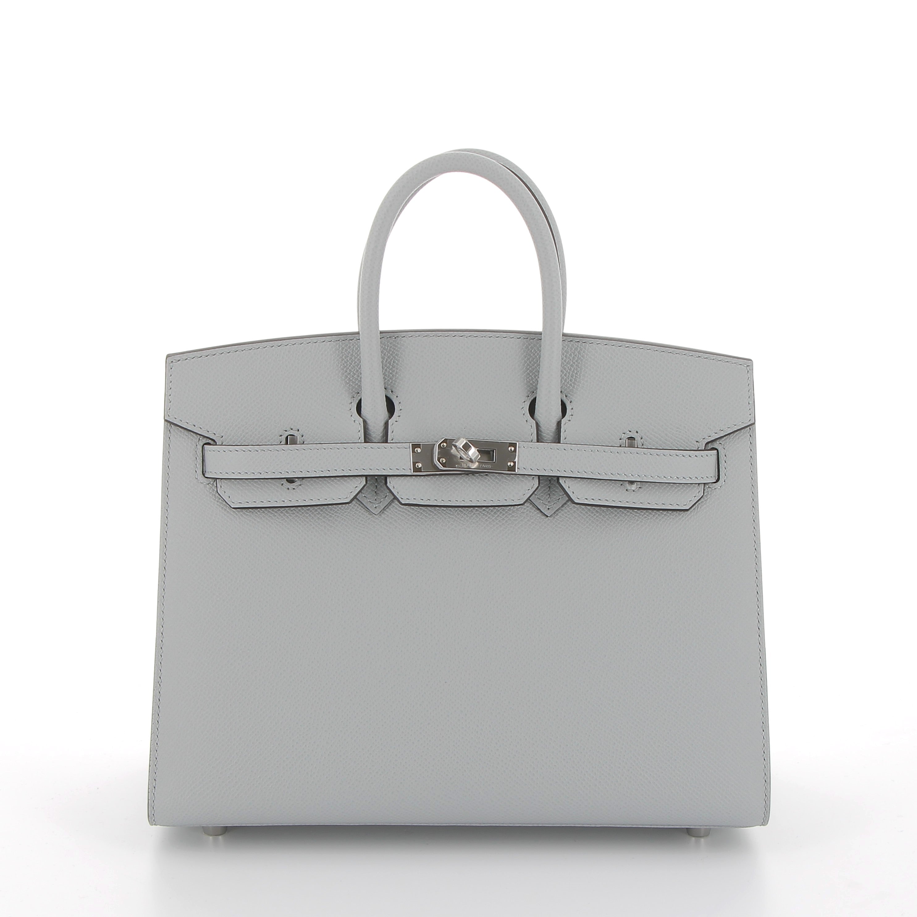Hermès Birkin 25cm Bleu Glacier in Epsom with Palladium Hardware
