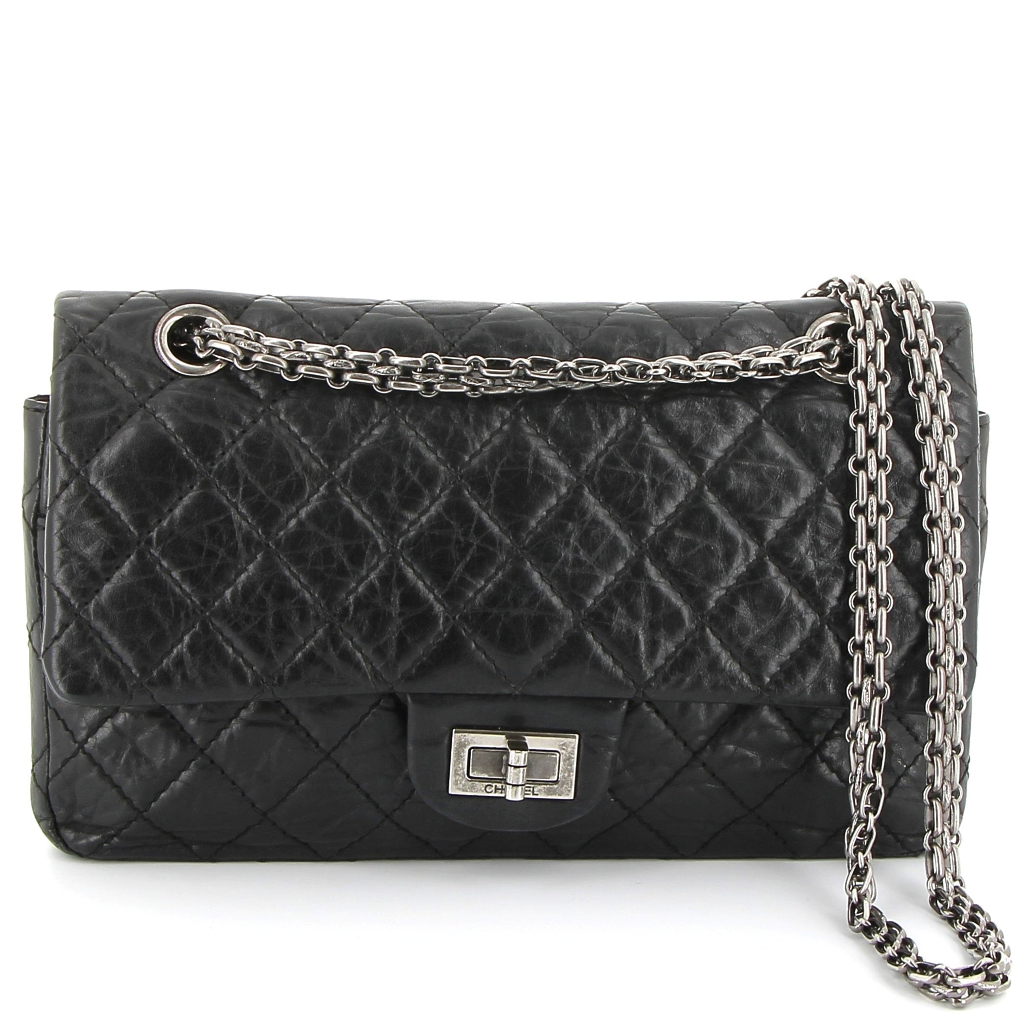 CHANEL Timeless 2.55 Cuir Noir Matelassé