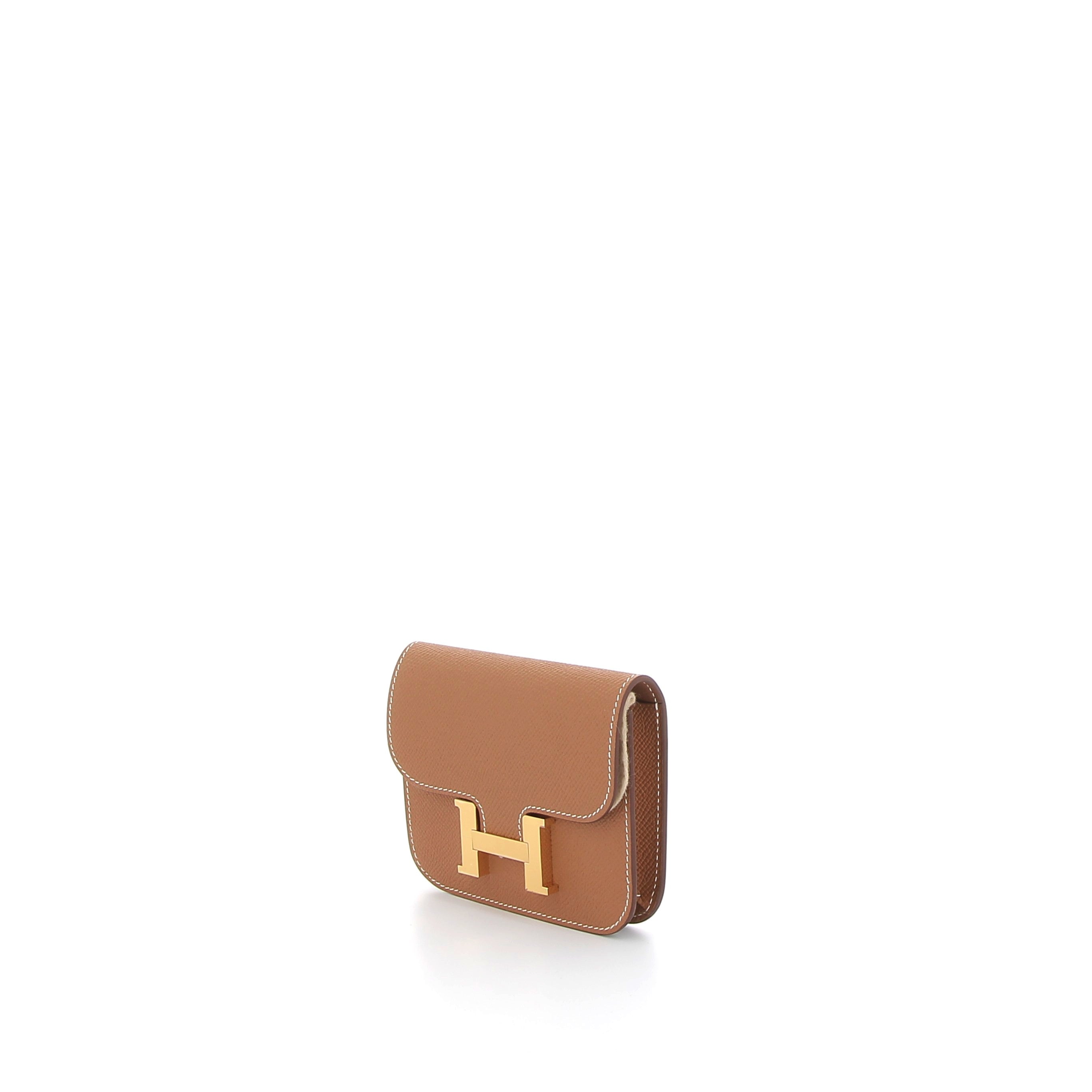 HERMÈS Portefeuille Constance Slim Gold Epsom Finition Or jaune