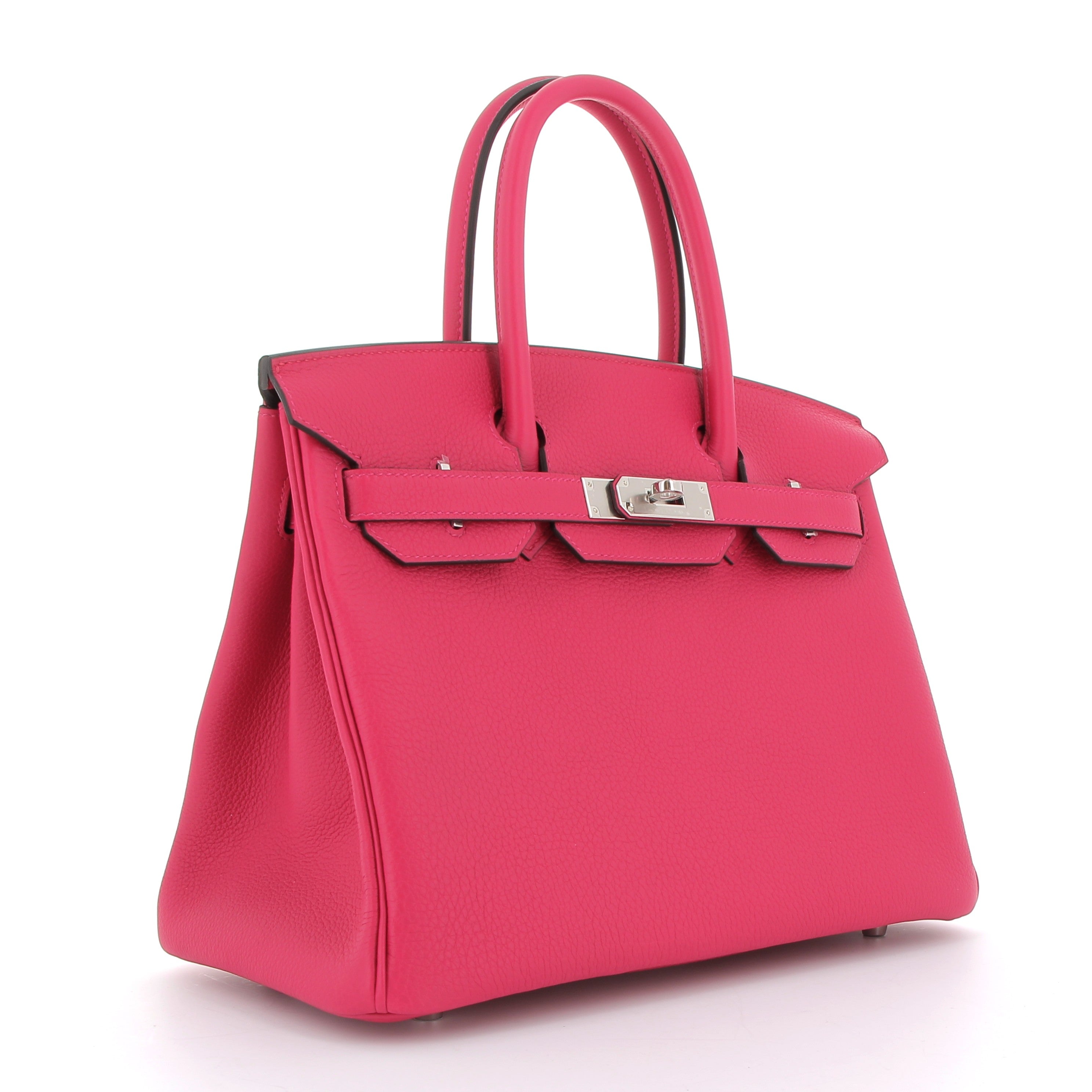 HERMÈS Birkin 30 cuir Togo Rose Mexico finition palladium