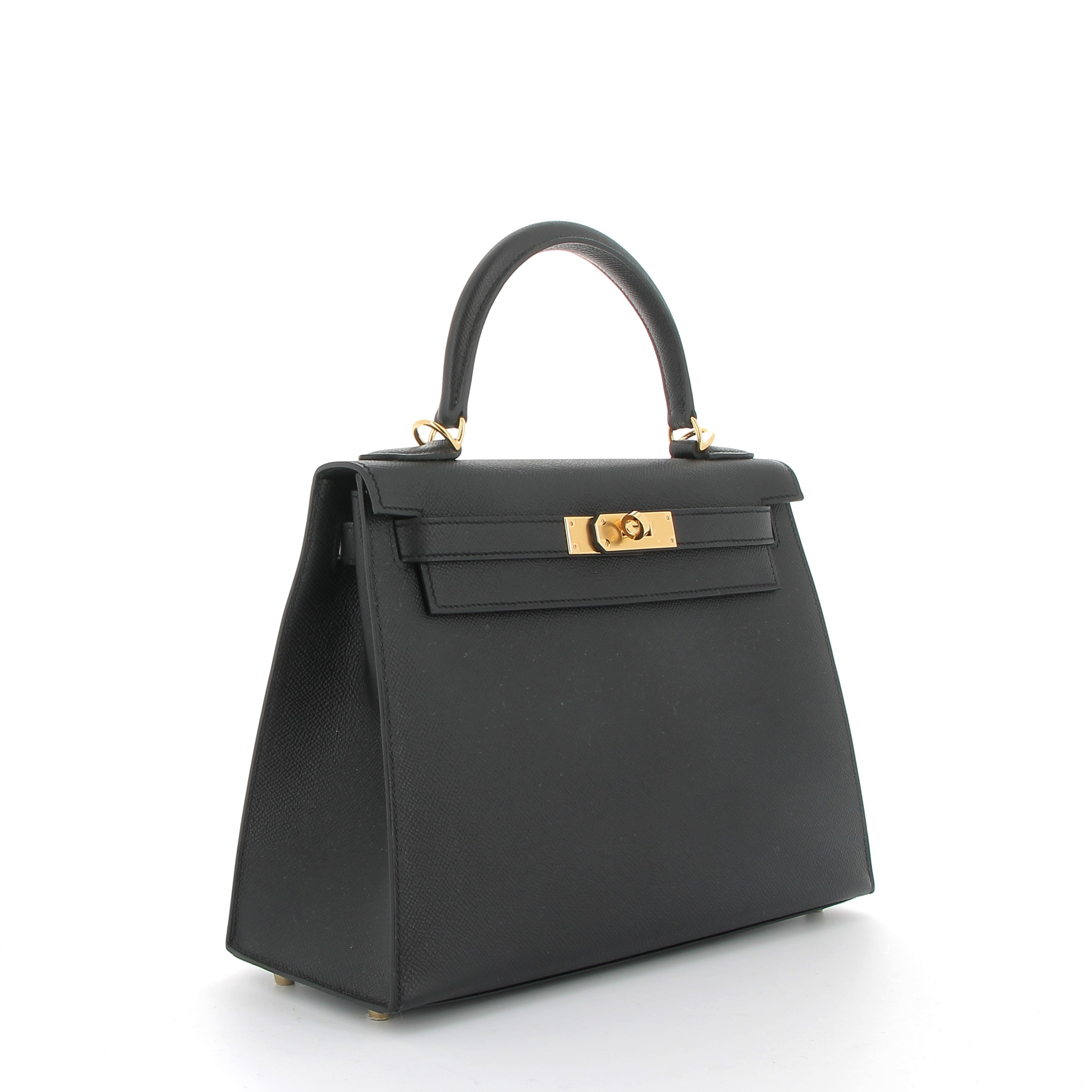 HERMÈS Kelly 28 cuir Epsom Noir finition dorée