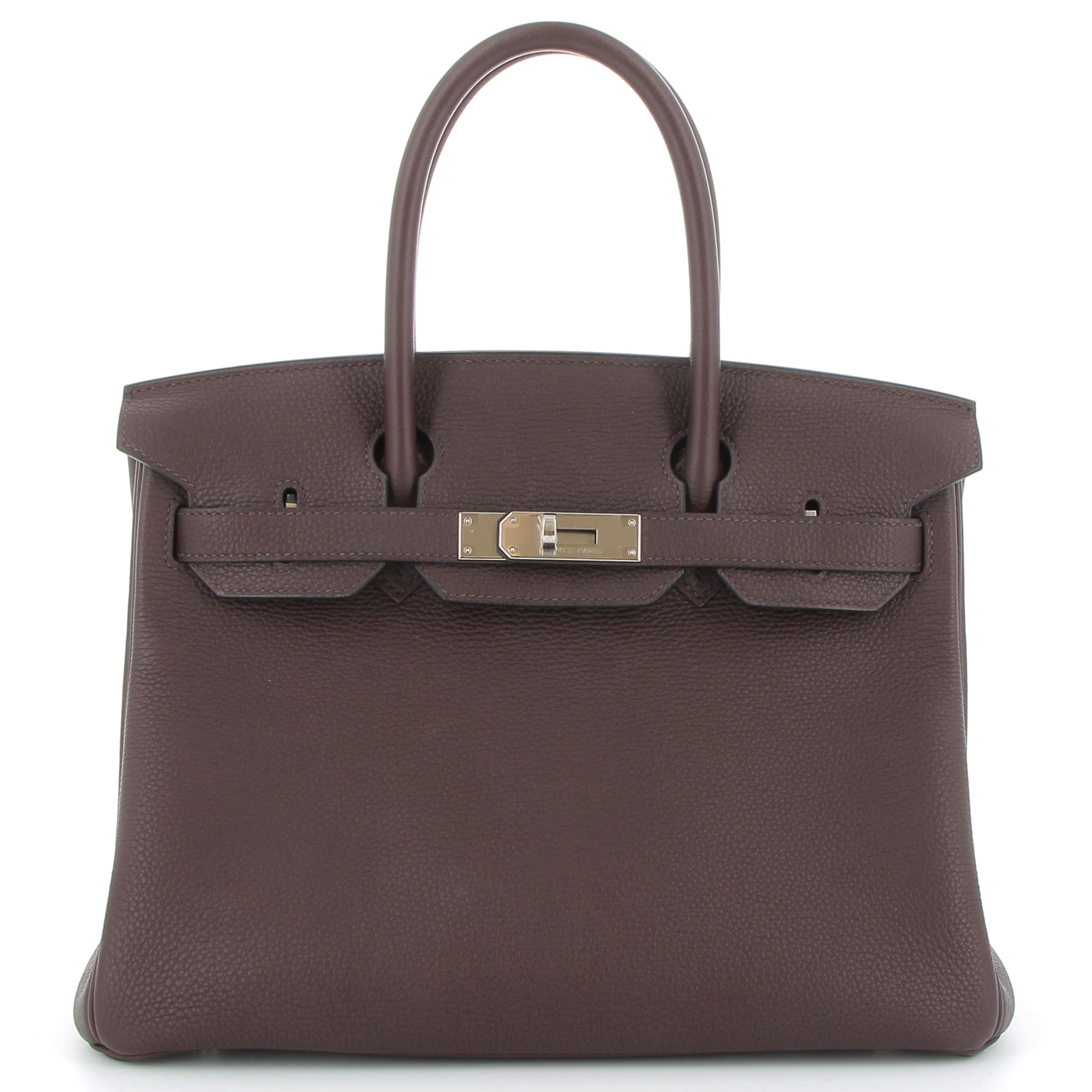 HERMÈS Birkin 30 Rouge Sellier Togo Finition Palladié