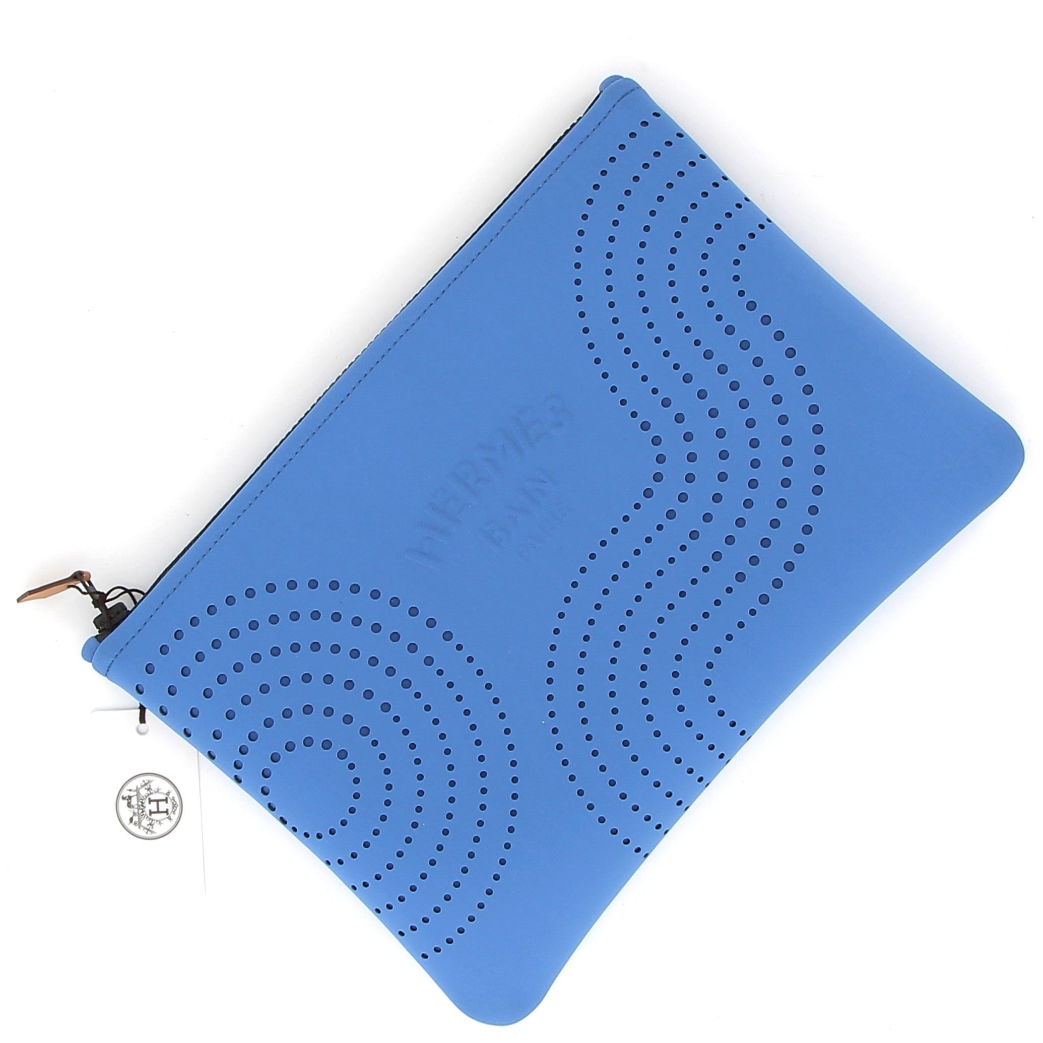 HERMÈS Trousse Neobain Zen au Soleil Bleu moyen modèle