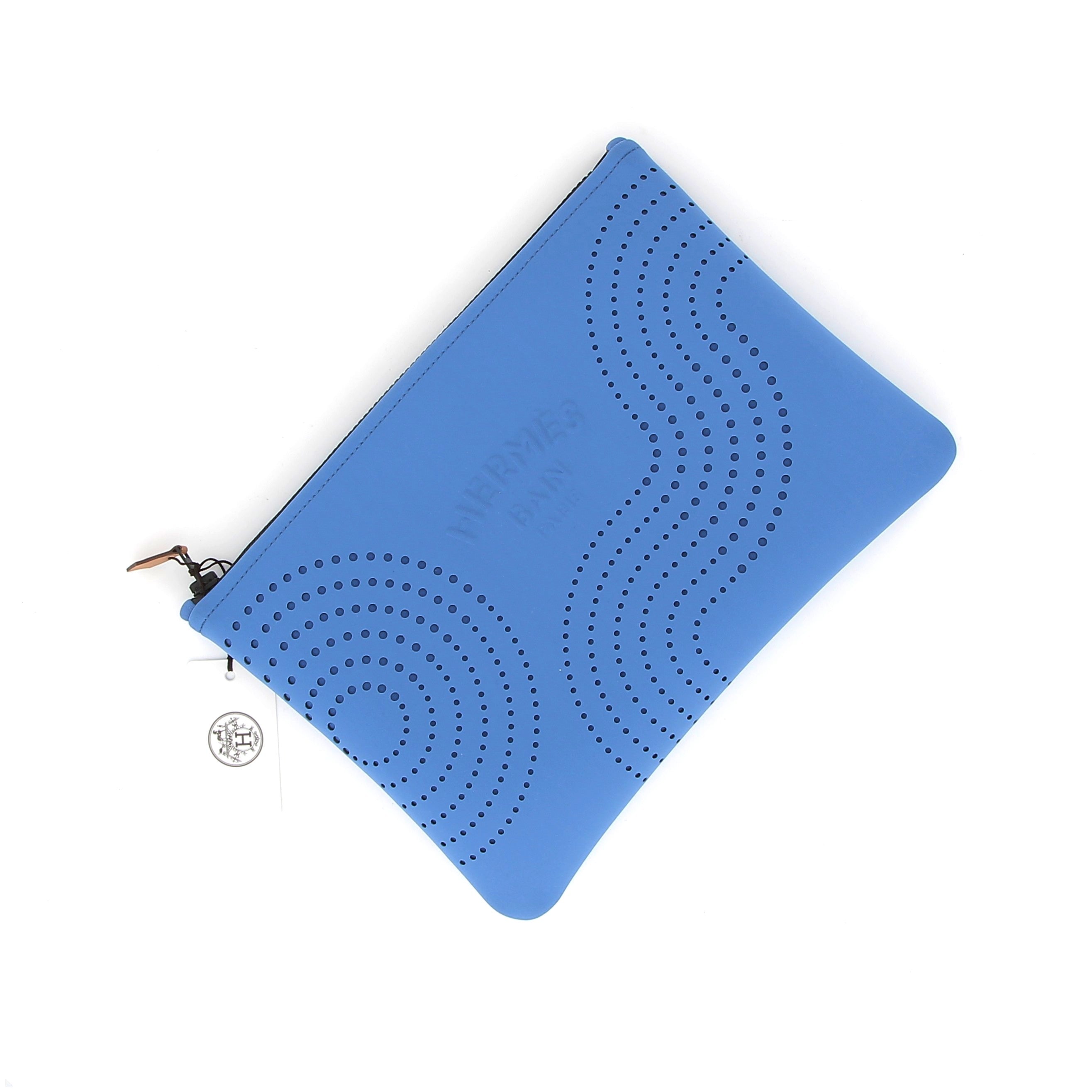 HERMÈS Trousse Neobain Zen au Soleil Bleu moyen modèle