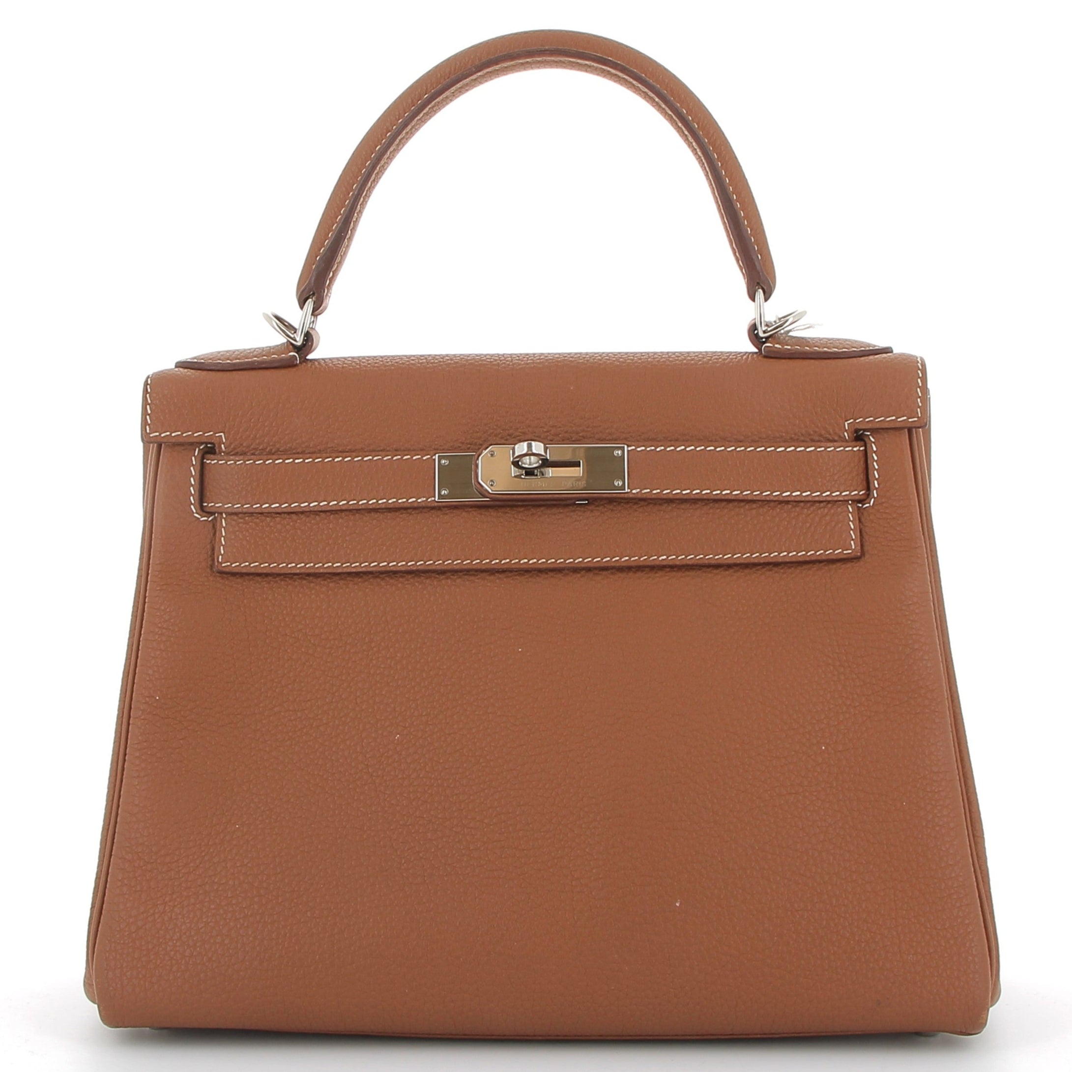 HERMÈS Kelly 28 Gold Togo Finition Palladié