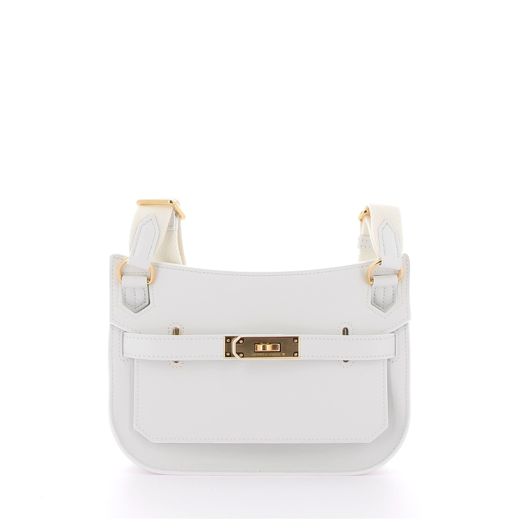 HERMES Mini Jypsière Blanc Swift Finition Or jaune