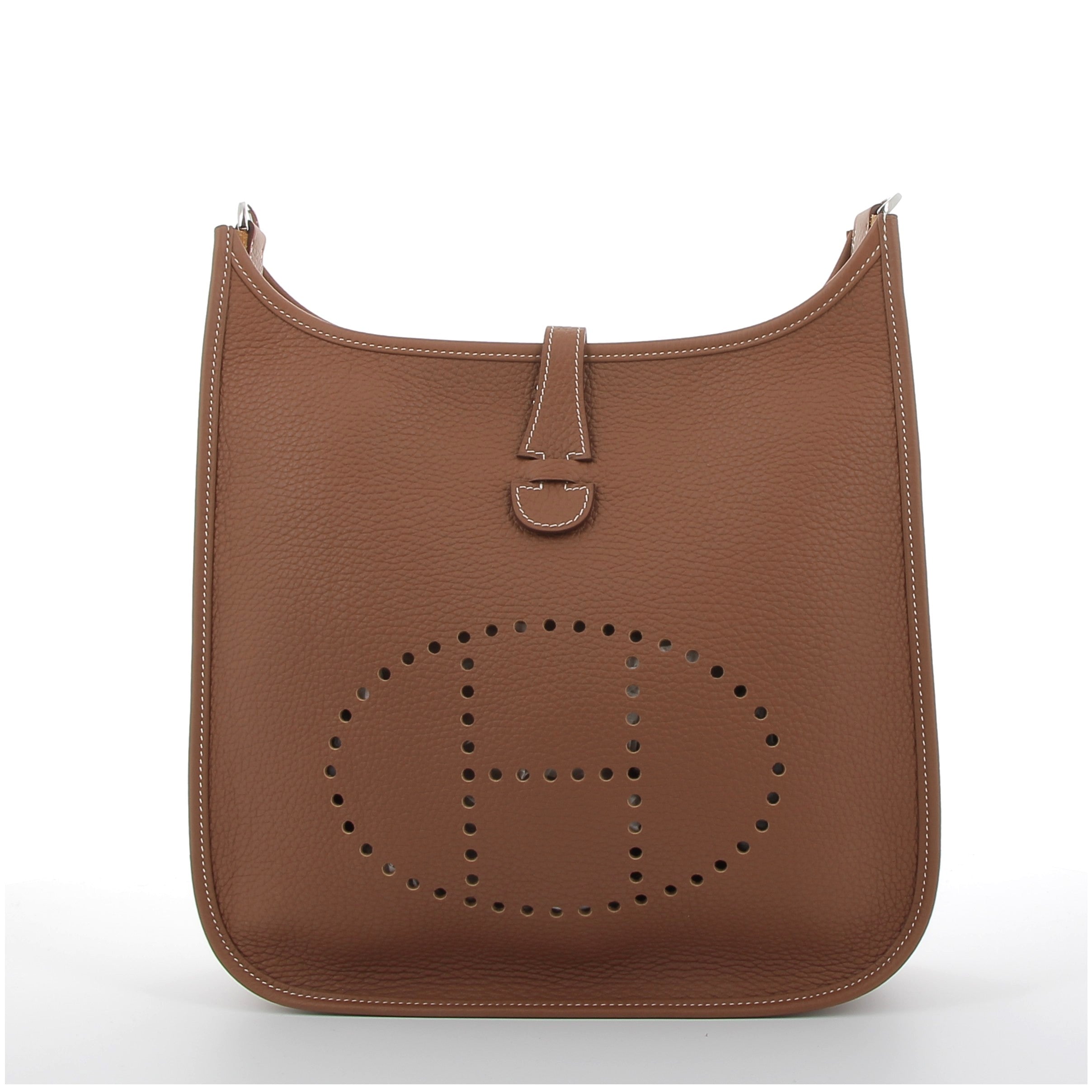 Hermès Evelyne 29cm Gold Taurillon Clemence with Palladium Hardware