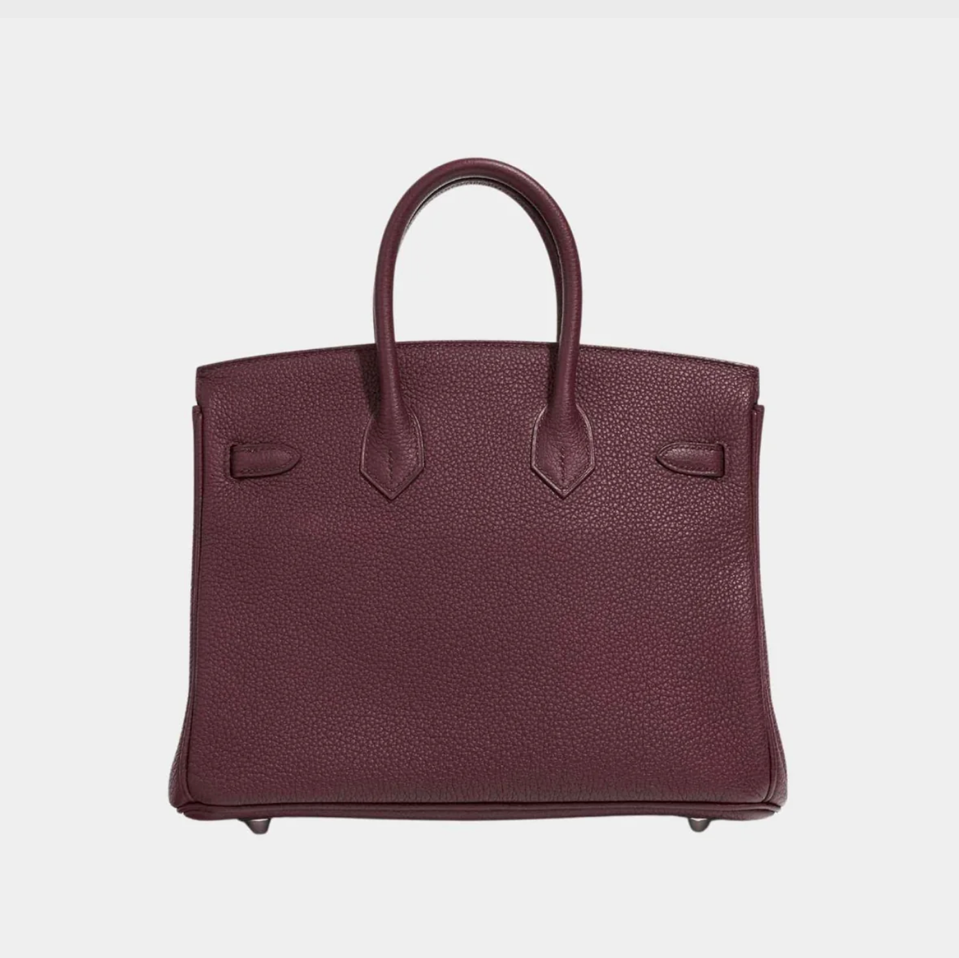 HERMES Birkin 25 Rouge H Cuir Togo Finition Argenté
