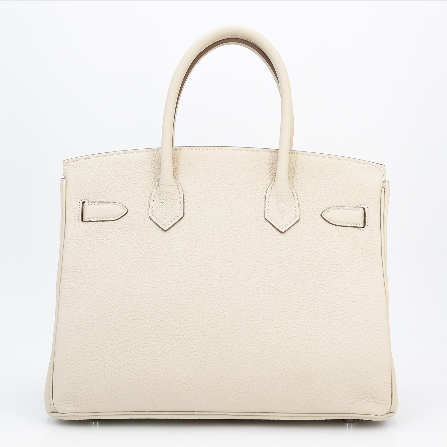 HERMES Birkin 30 Craie Cuir Togo Finition Palladié