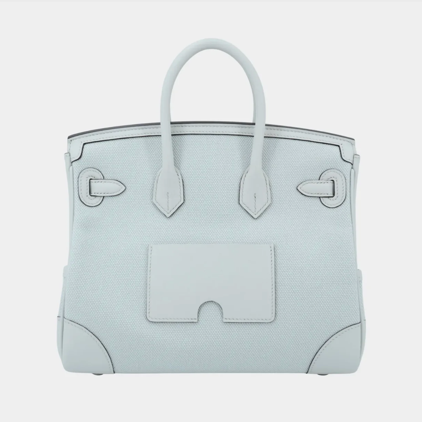 HERMES Birkin Cargo 25 Gris Platine Toile Cuir Swift Finition Palladié