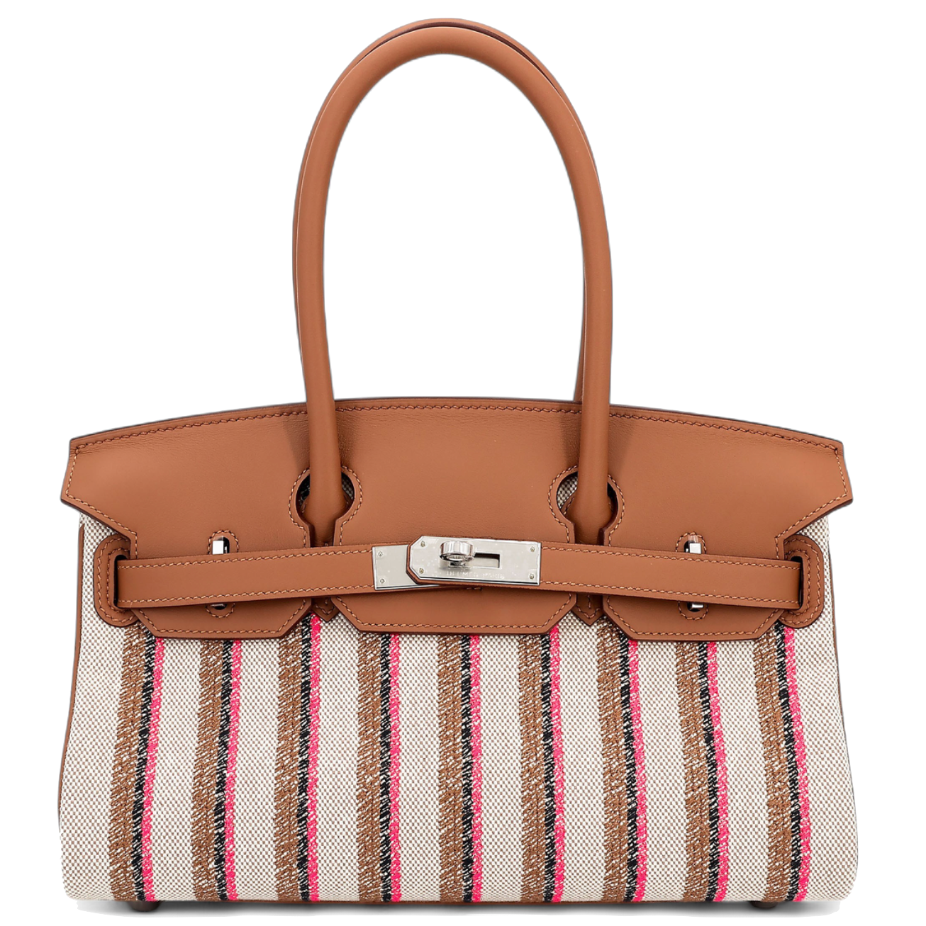 HERMES Birkin Shoulder Gold Canvas Finition Palladié