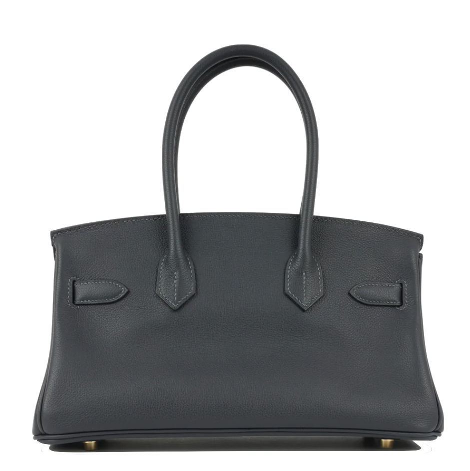 HERMES Birkin Shoulder Caban Cuir Evercolor Finition Or Jaune