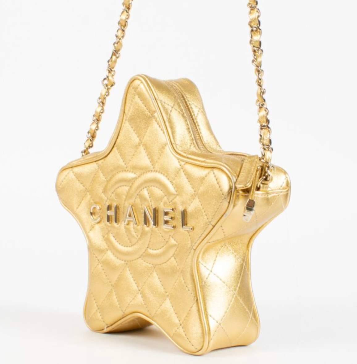 CHANEL Sac Etoile Doré Cuir d'Agneau Finition Doré