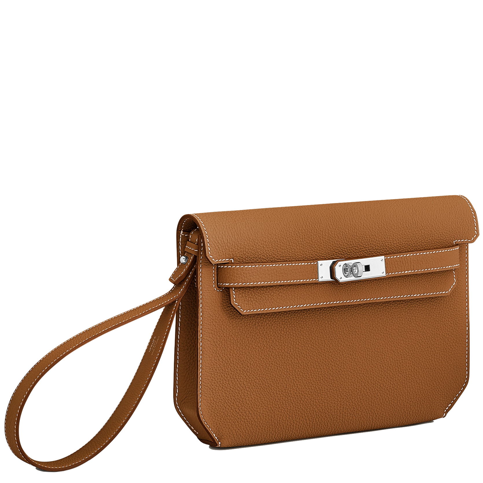 HERMES Kelly Depeche Gold Cuir Togo Finition Palladié