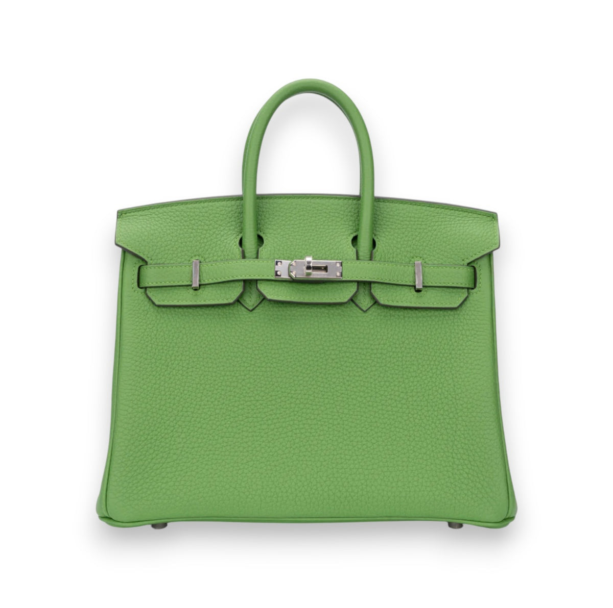 BIRKIN 25 Vert Yucca Togo Finition Palladié