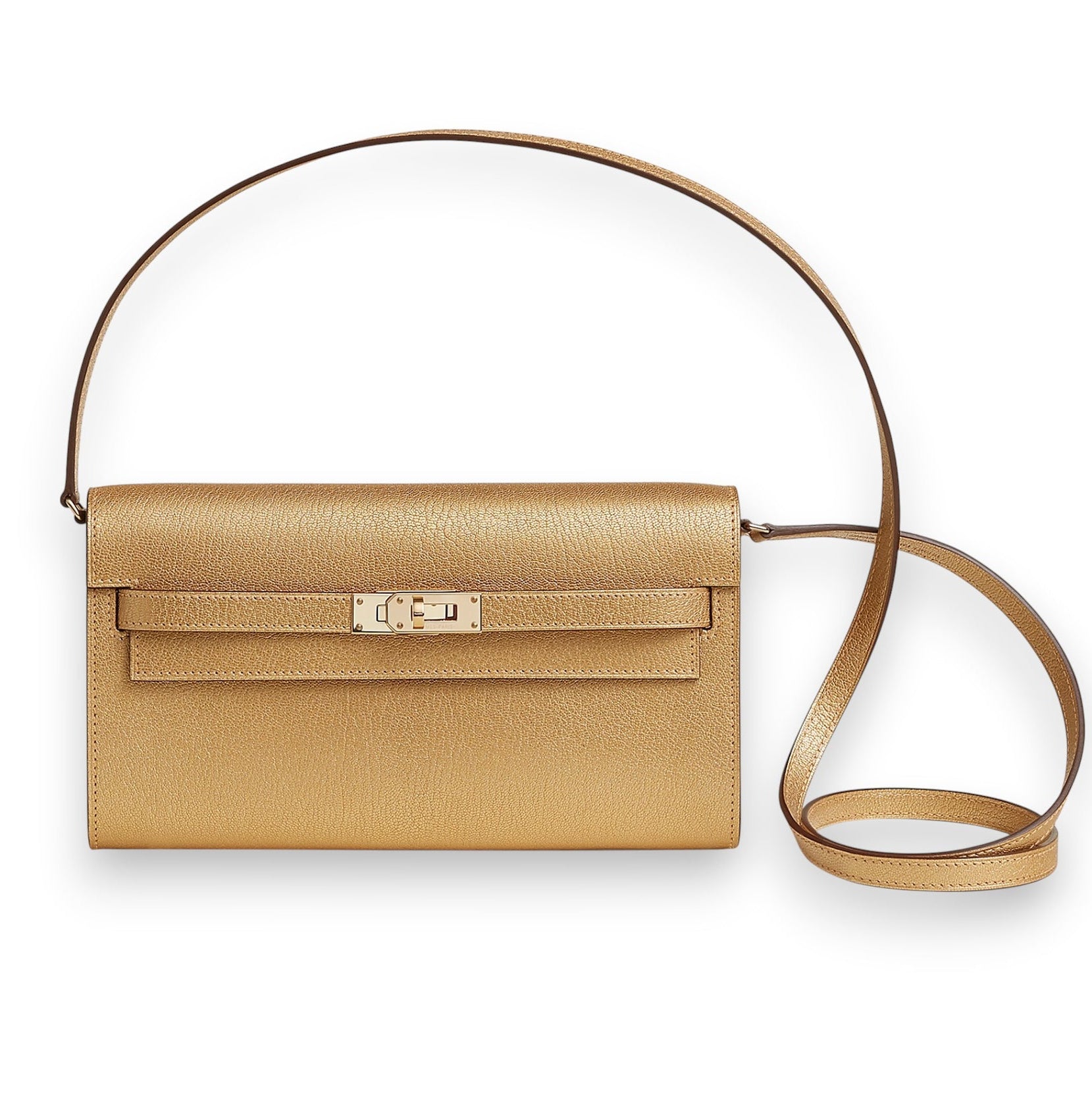 HERMES KELLY TO GO Doree Chamkilight Finition Permabrass
