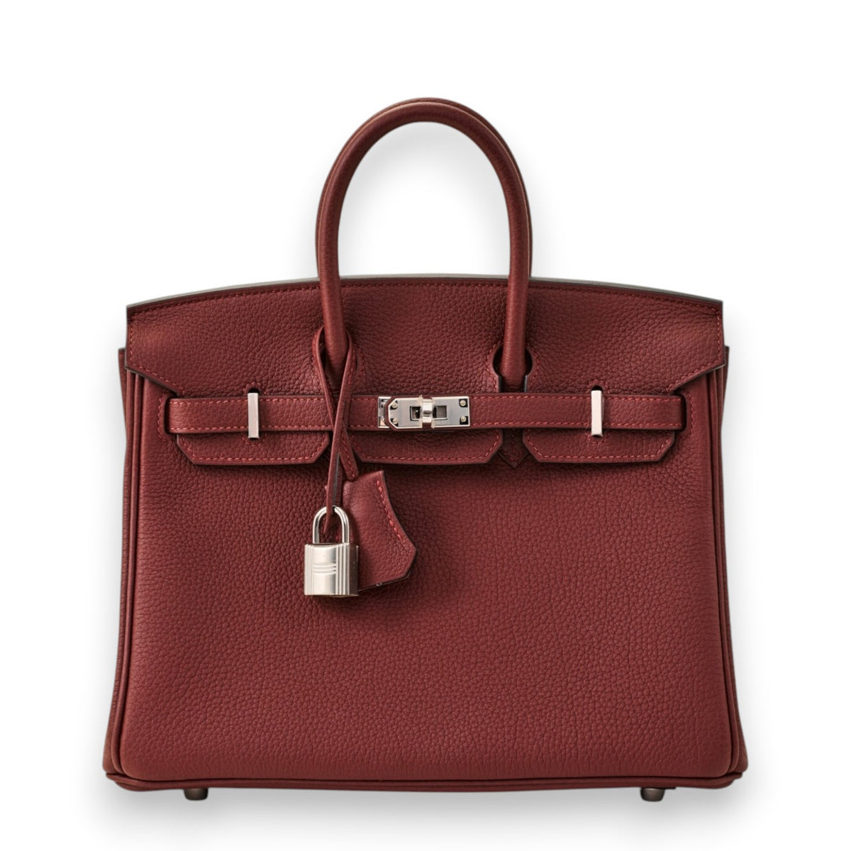 Birkin 25 Togo Rouge H Finition Palladié