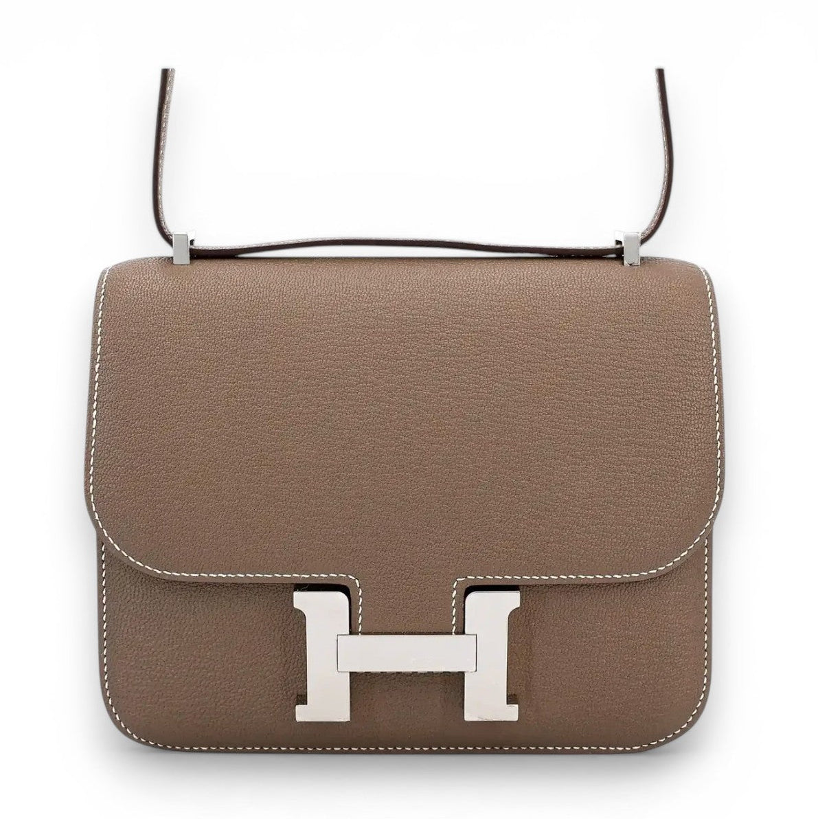 HERMES Constance 18 Etoupe Chevre Palladium Hardware