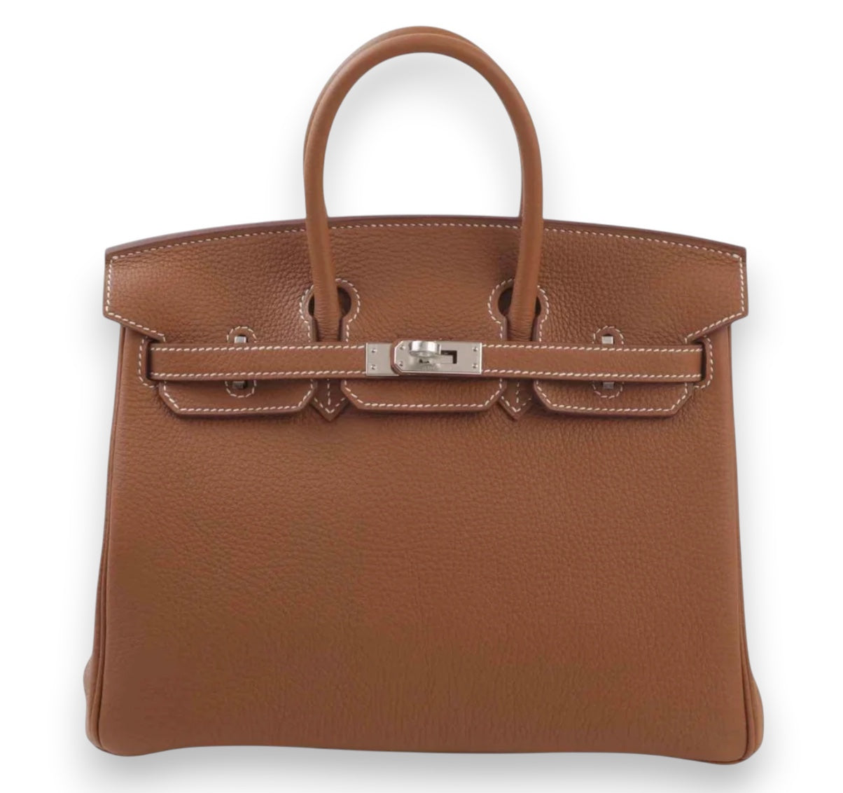 HERMES Birkin 25 Gold Cuir Togo Finition Palladié