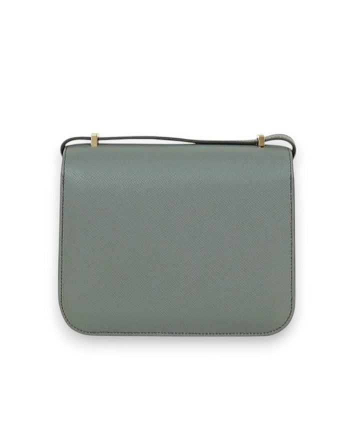 HERMES Constance 18 Vert Amande Epsom Finition Permabrass