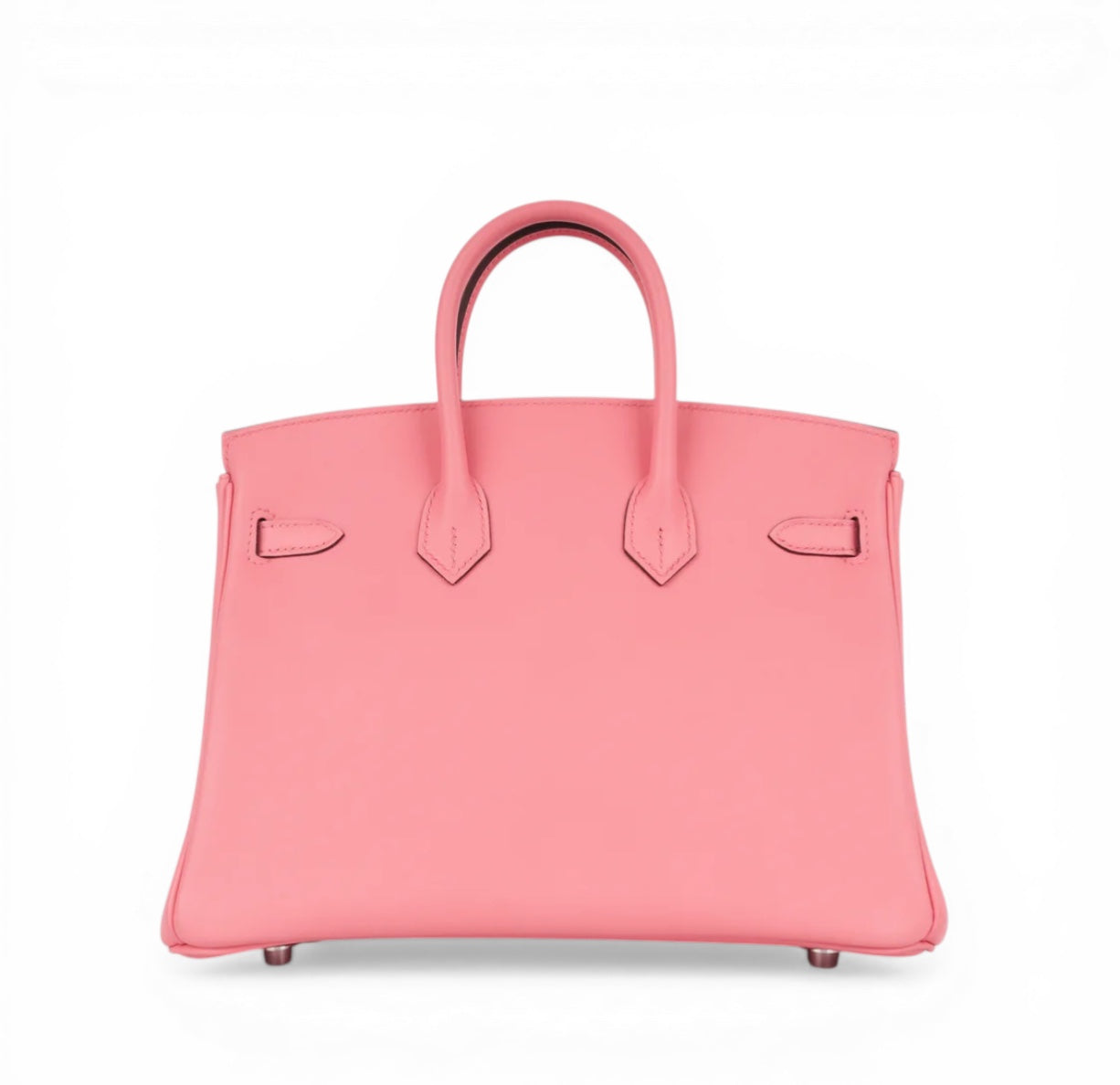 HERMES Birkin 25 Rose D'ete Veau Swift Finition Palladie