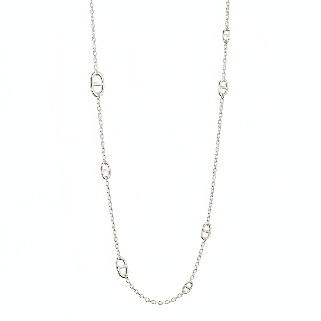 HERMES Collier Farandole 120cm Argent 925/1000