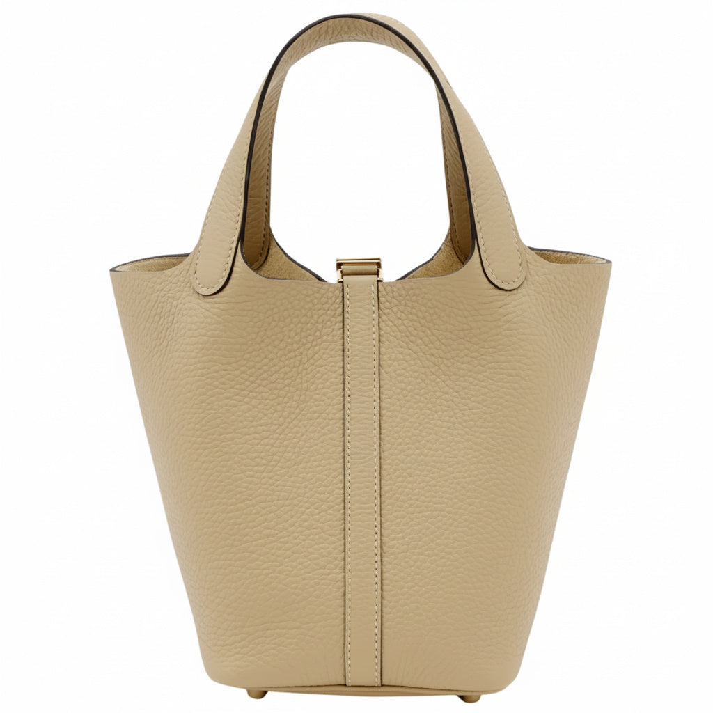 HERMES Picotin 18 Trench Cuir Taurillon Clemence Finition Or Jaune