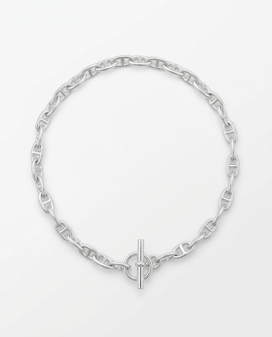 COLLIER HERMÈS CHAÎNE D’ANCRE GRAND MODÈLE 35 CM