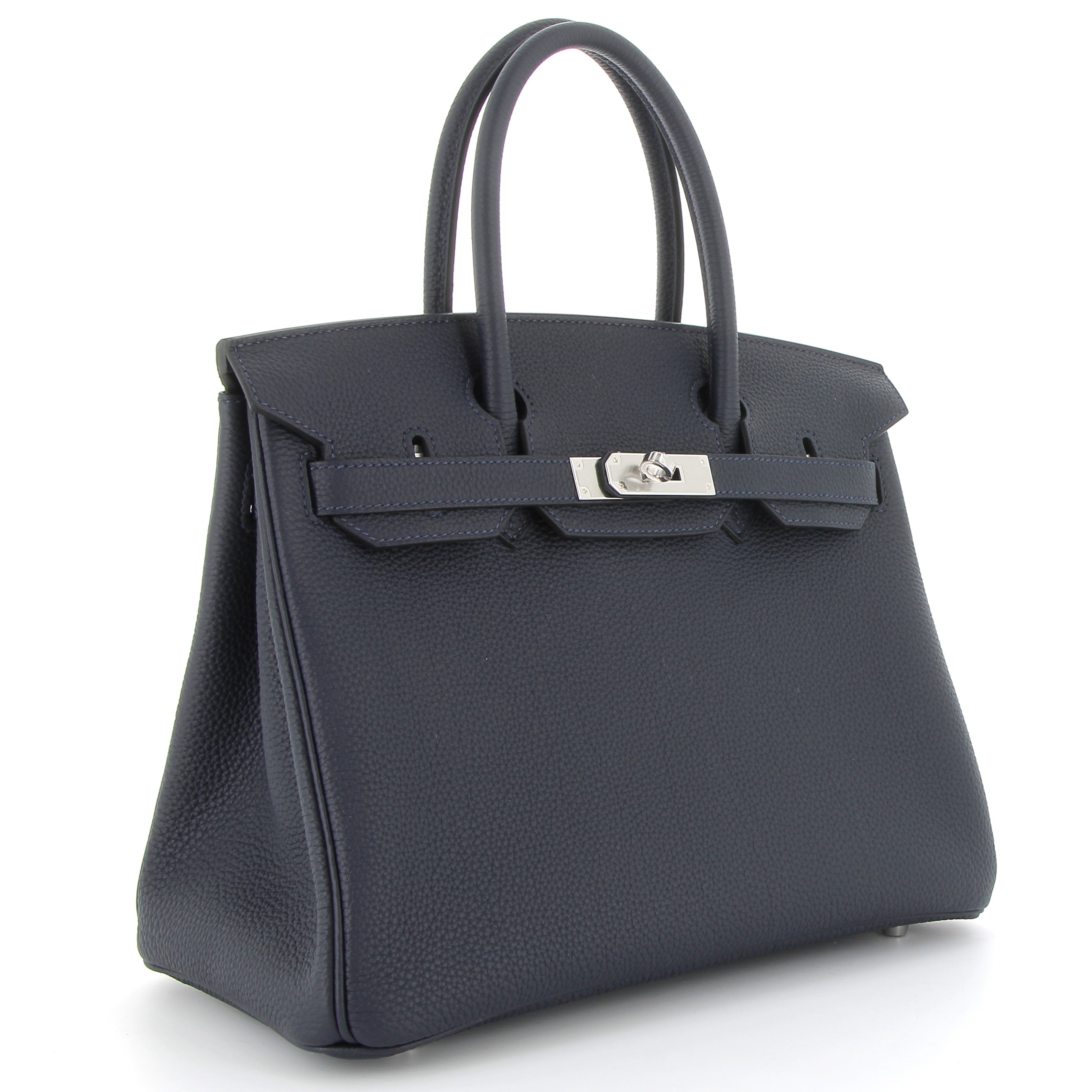 HERMES Birkin 30 Bleu Nuit Cuir Togo Finition Palladié