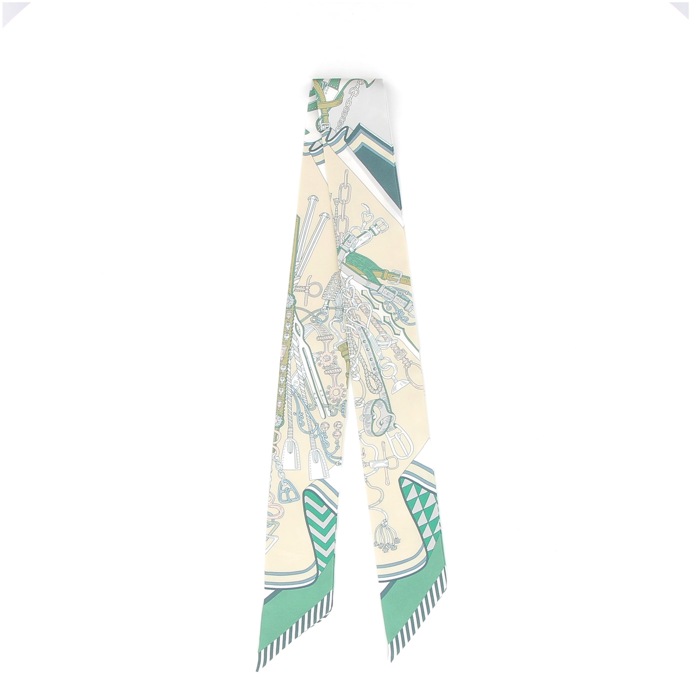 Twilly Bouquets Sellier Vert/Beige/Gris perle