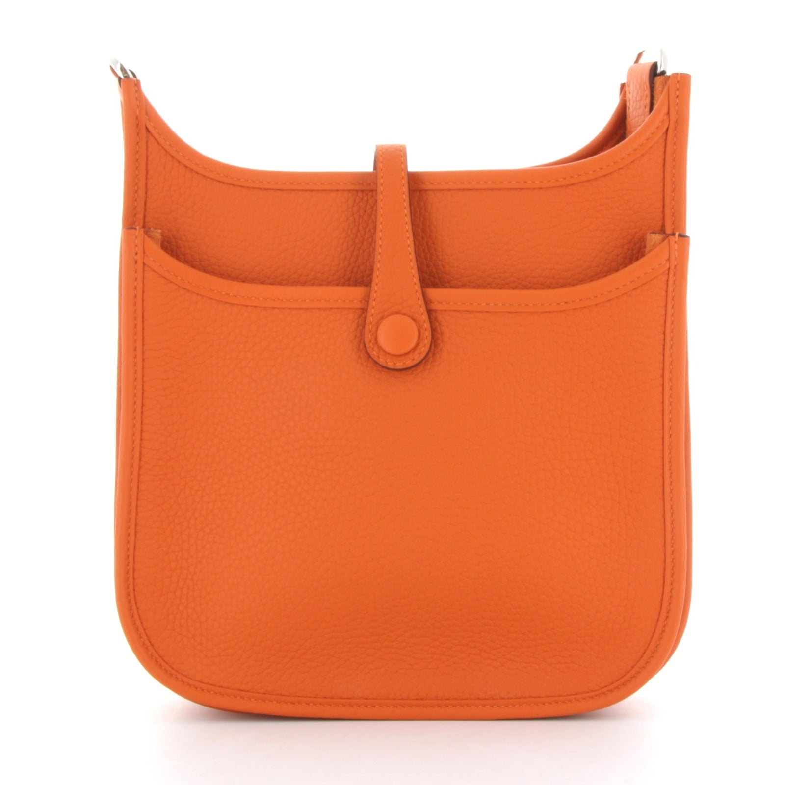 HERMES Evelyne 23 Orange Clemence Finition Palladié