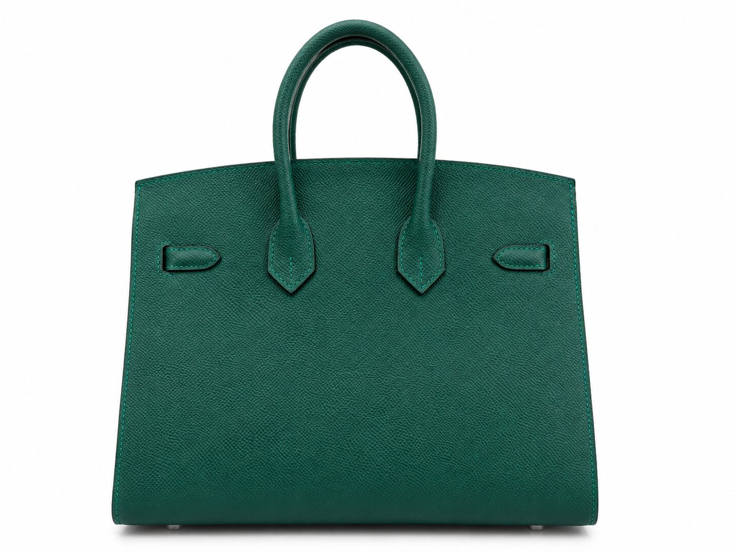 HERMÈS BIRKIN 25 VERT MOYEN EPSOM FINITION ELECTRUM