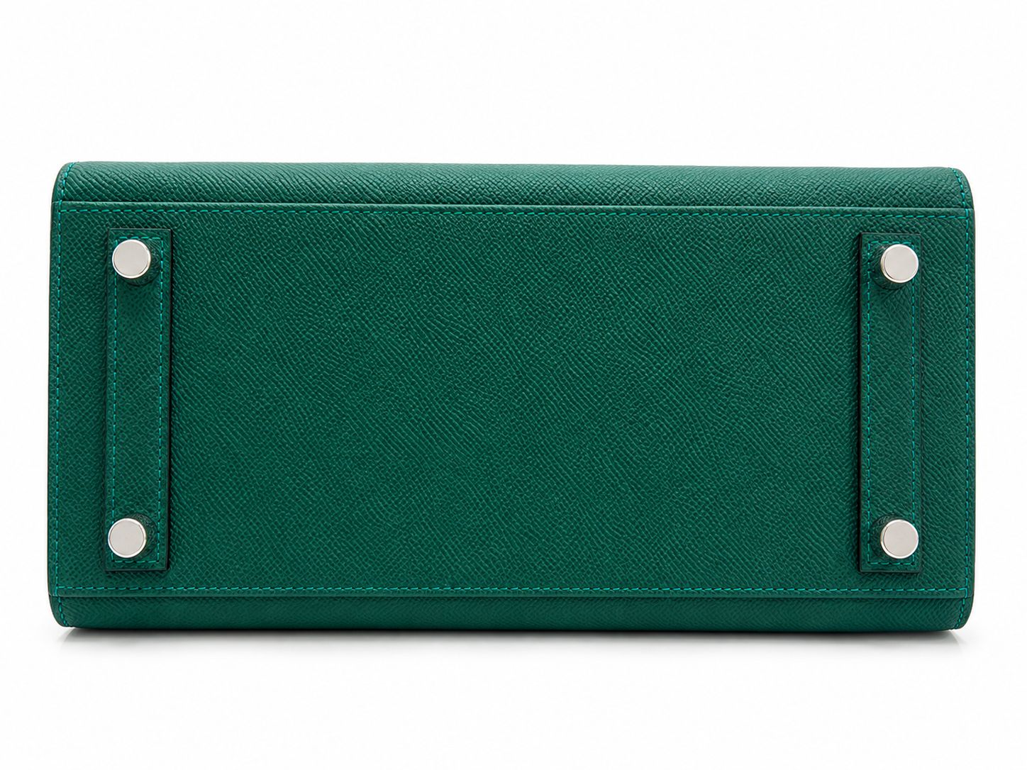 HERMÈS BIRKIN 25 VERT MOYEN EPSOM FINITION ELECTRUM