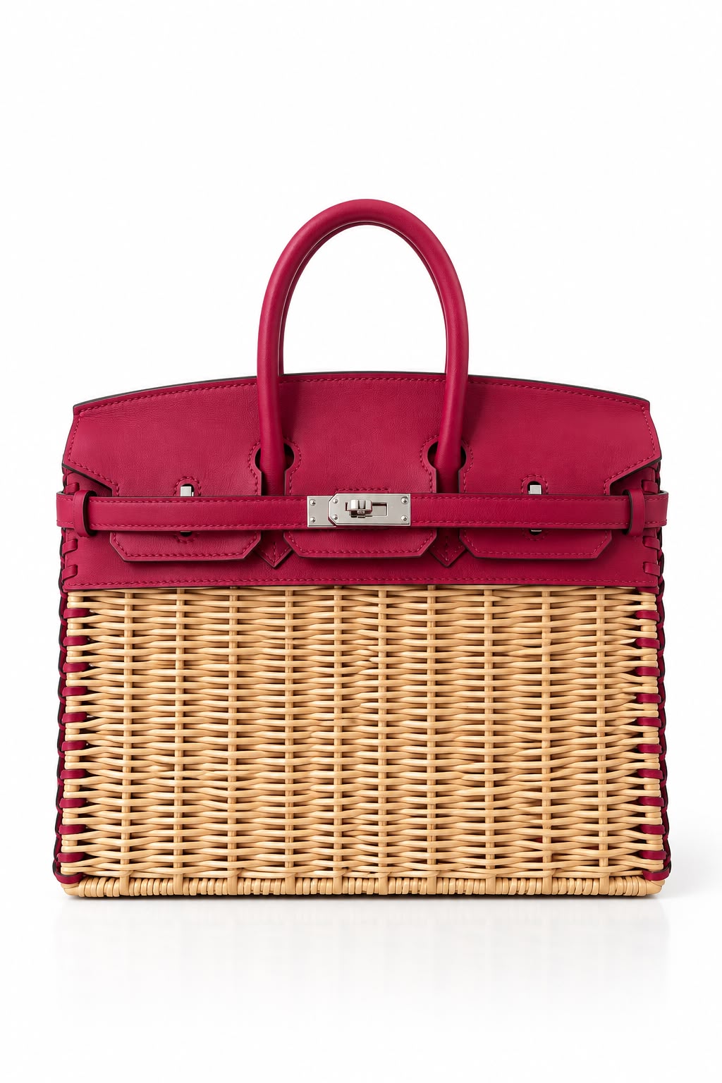 BIRKIN 25 PICNIC FRAMBOISE SWIFT FINITION PALADILLÉ